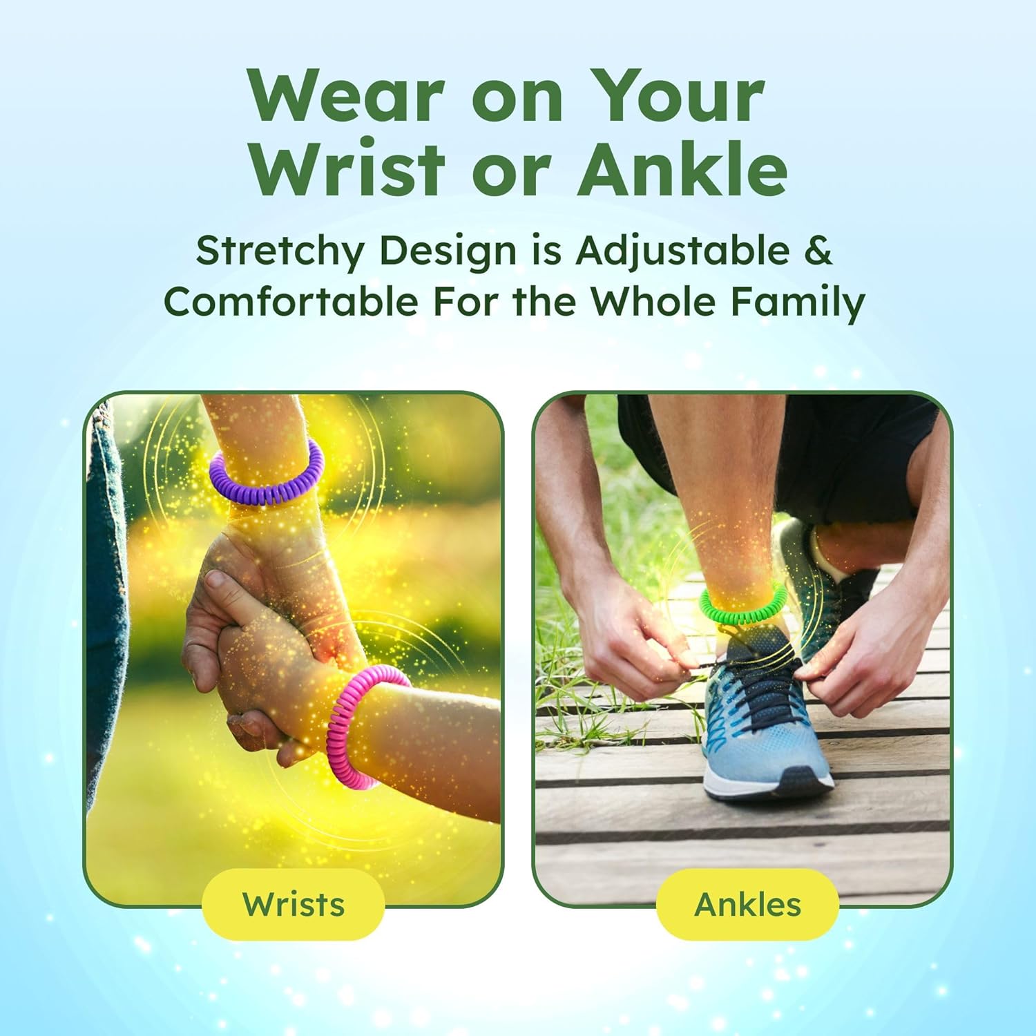 BugMD 10 Pack Mosquito Bracelets, DEET-Free Bands for Adults & Kids, Natural & Waterproof Citronella Wristbands for Camping, Hiking, Beach, Travel & Outdoor Essentials