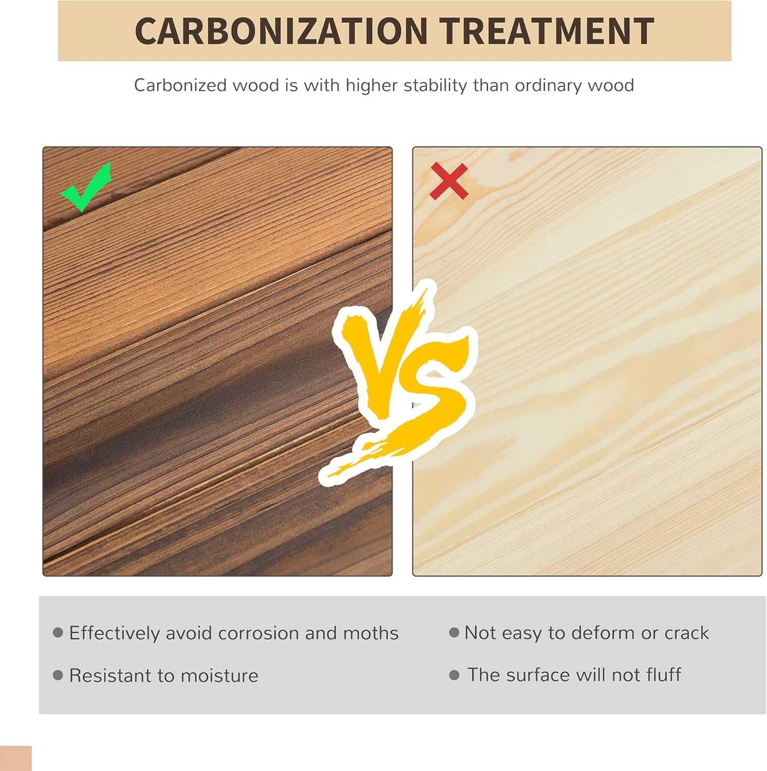 Outsunny 5 ft Wooden Garden Bridge Arc Footbridge with Metal Chain Railings & Solid Fir Construction, Carbonized