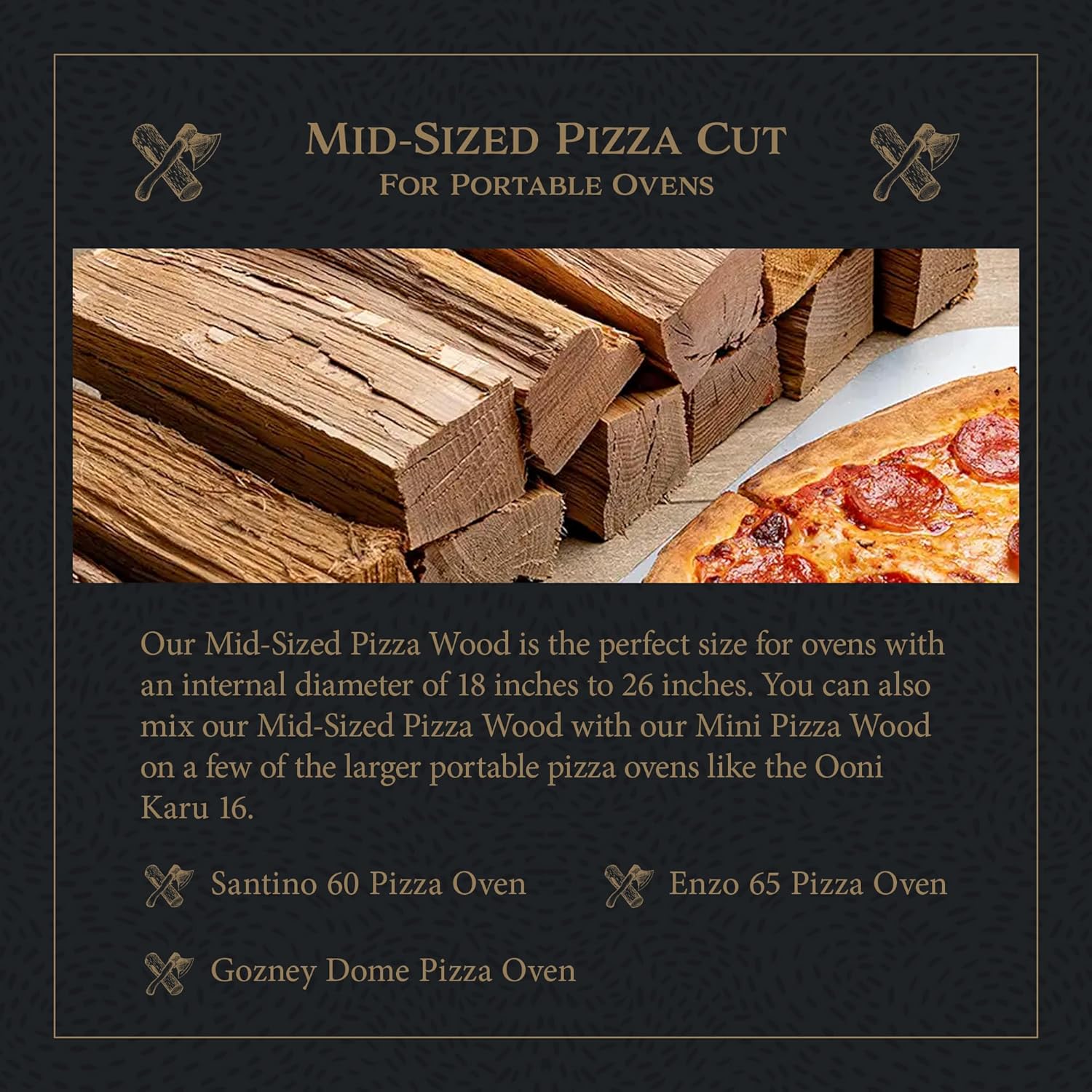 Cutting Edge Firewood Pizza Oven Wood - 8-Inch Splits - Ultra Kiln-Dried Premium Oak Cooking Logs - 10 lb Box for Alfa One, Gozney Dome, Solo Stove and More