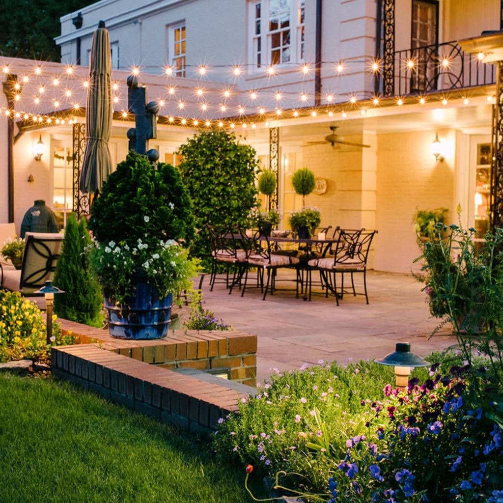 ZJOJO 50FT Outdoor String Lights, G40 Globe Outdoor Lights with 25 Shatterproof LED Bulbs (1 Spare), 2700K Hanging Waterproof Patio Light, Connectable String Lights for Outside Backyard Porch Party