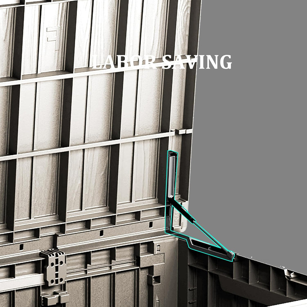 100 Gallon Double-Wall Resin Deck Box - Lockable Waterproof Outdoor Storage Box, 1000lbs Capacity & Doubles as Seating for Patio Furniture - Garden Tools, Pool Accessories (Brown)