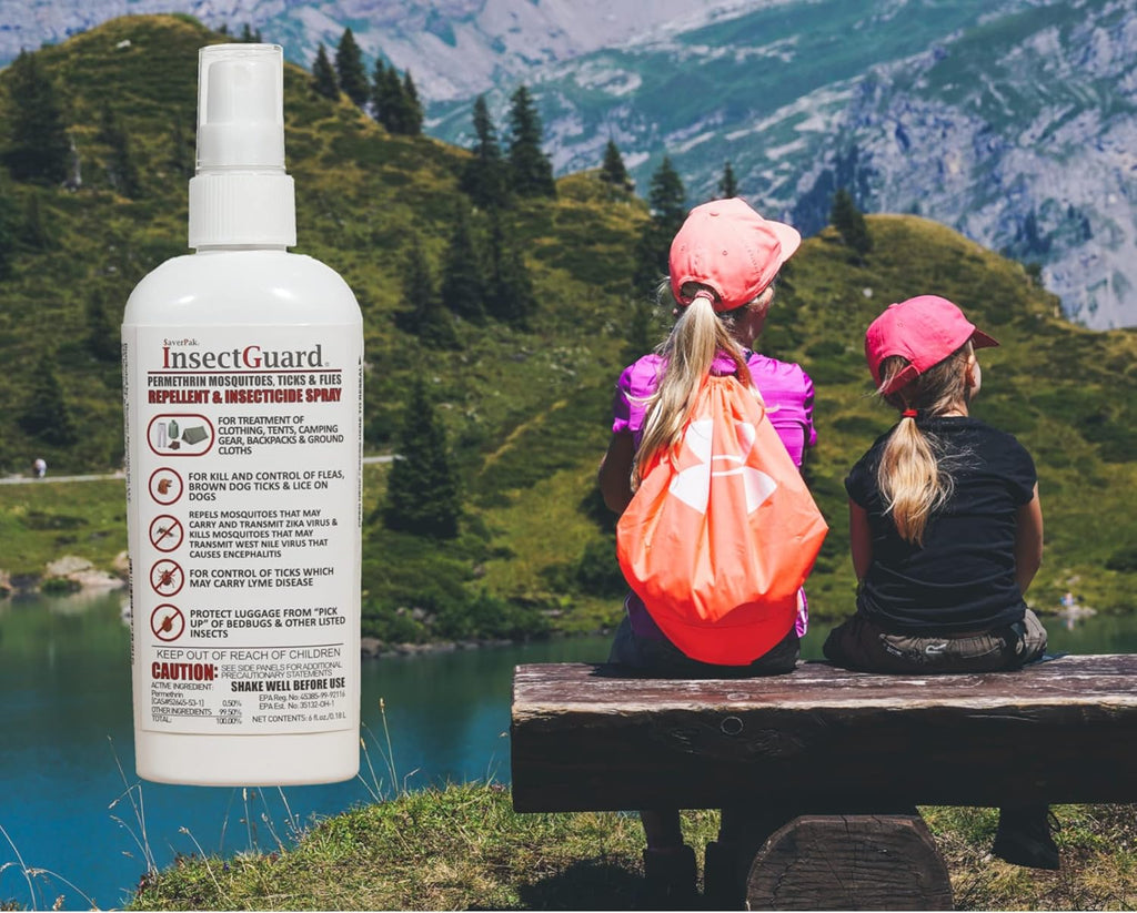 InsectGuard Permethrin Mosquitoes, Ticks and Flies Repellent & Insecticide Pump Spray (6oz)