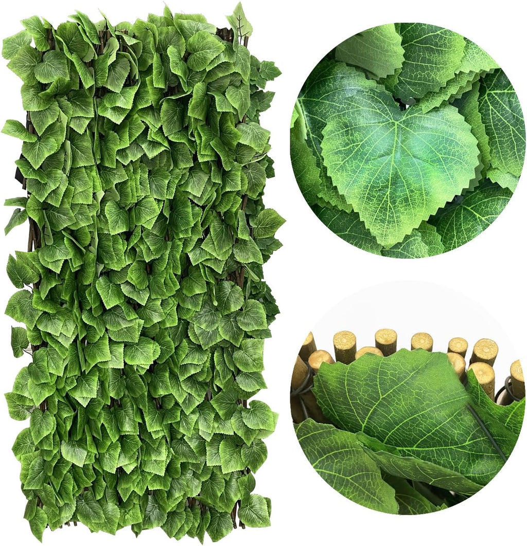 Expandable Fence Privacy Screen for Balcony Patio Outdoor,Decorative Faux Ivy Fencing Panel,Artificial Hedges (Single Sided Leaves)…2
