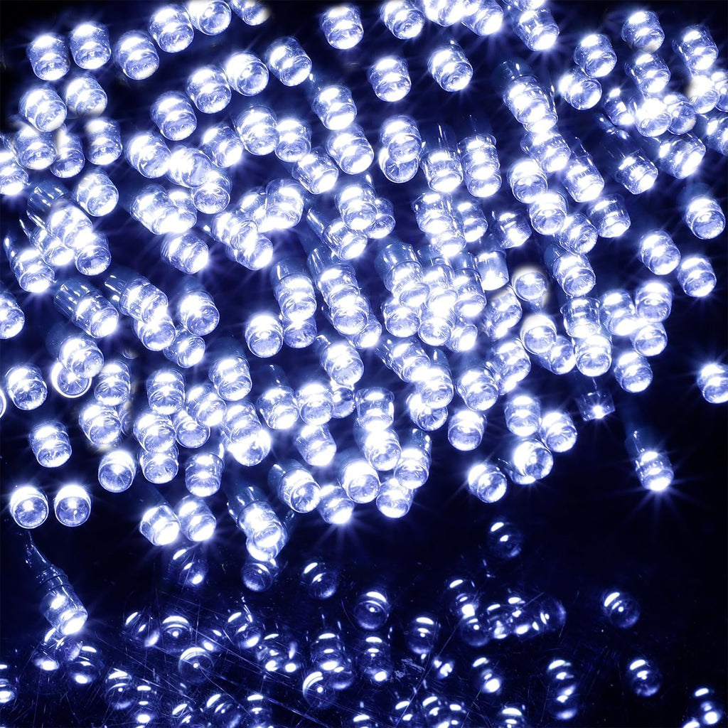 WATERGLIDE 1000 LED Christmas String Lights, 328 FT Green Wire LED Decorative Fairy Lights with Remote & 8 Modes, Waterproof for Outdoor Xmas Holiday Party Garden Wedding Home Decor, Cool White