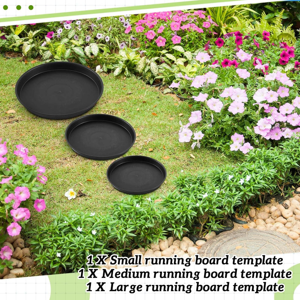 3 Size Round Stepping Stone Mold Internal Diameters 7.8" 10.2" and 13.7" Plastic Stepping Stone Molds for Concrete and Stained Glass for Garden Walk Way