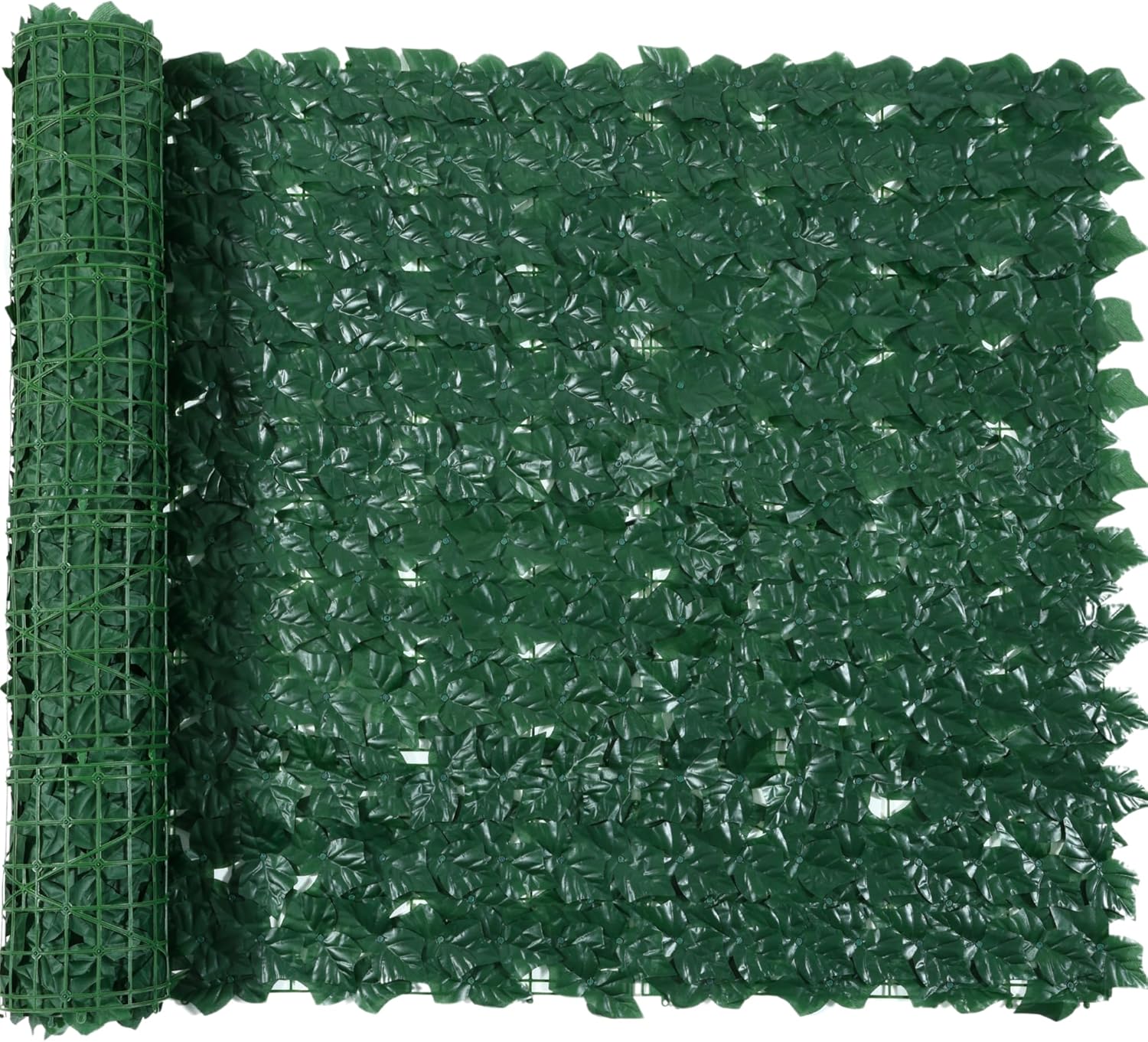 Jinwu Artificial Ivy Privacy Fence Screen, 39.4x354.3 inch Artificial Faux Ivy Hedge, Expandable Faux Privacy Fence with 80 pcs Zip Ties Decoration for Wall Screen, Outdoor Garden, Wedding Decor