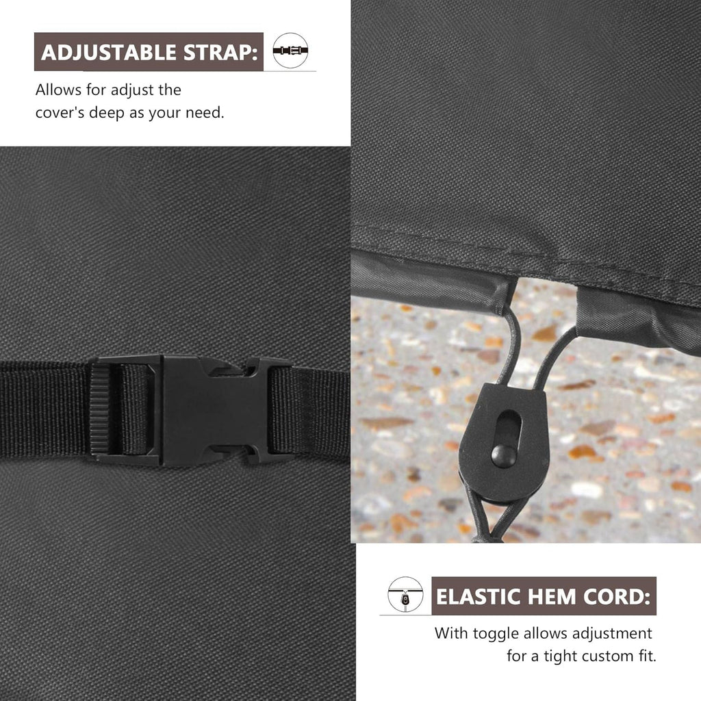 ULTCOVER Waterproof Grill Cover 52 inch, Heavy Duty BBQ Cover for 2-4 Burners Outdoor Gas Barbecue Grill, Black