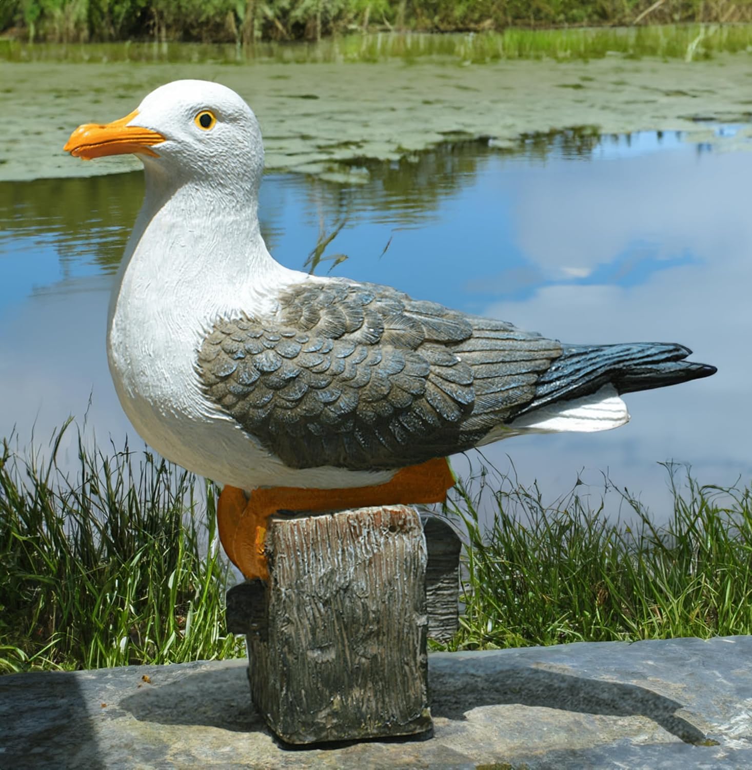 Coolboy Real Seagull Figurine - Garden Bird Statue, Decorations for Home & Outdoor Patio