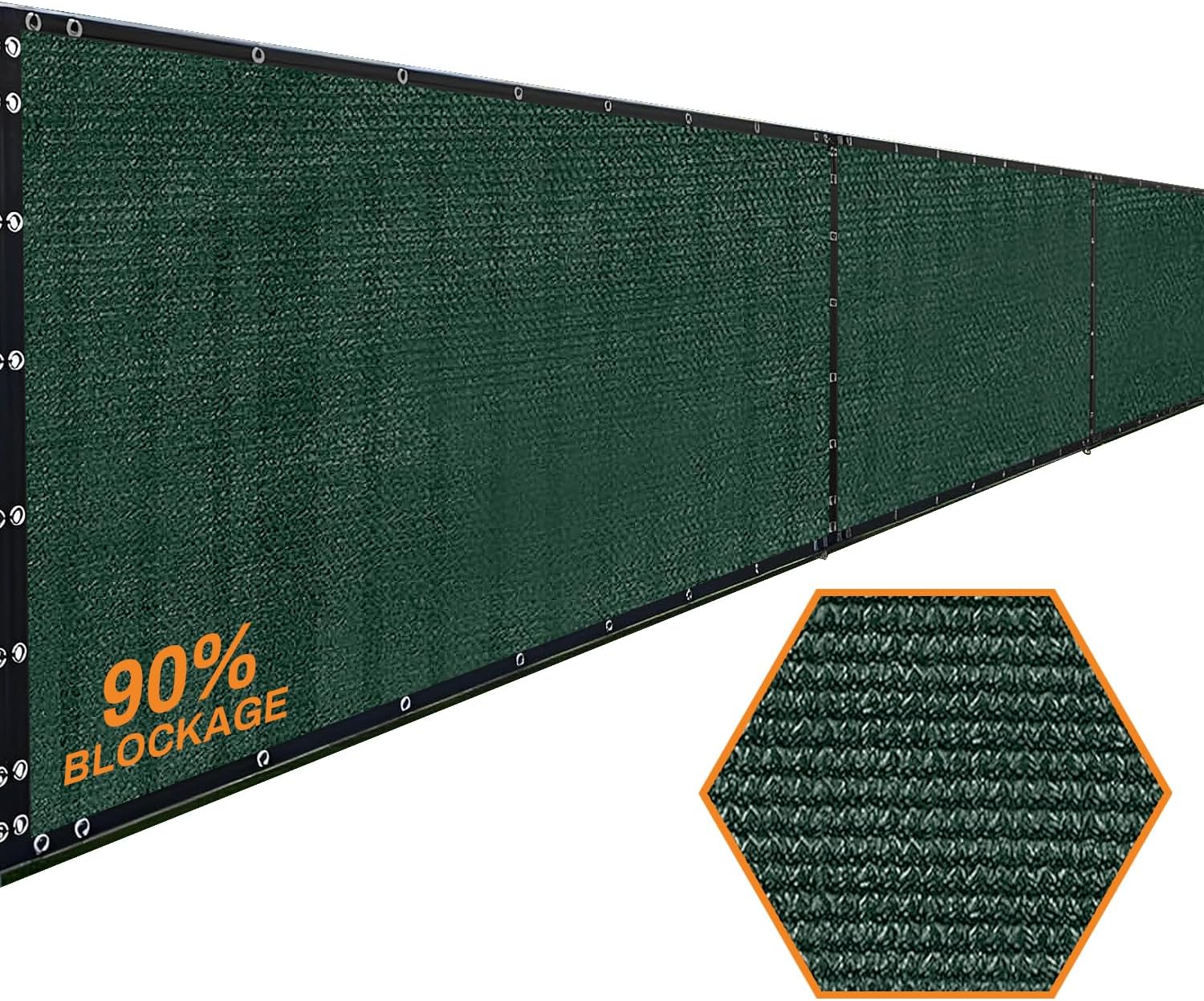 Xpose Safety Privacy Fence Screen 6’ x 50’ – Heavy Duty Green Mesh with 90% Visibility Block, UV Protection – for Garden, Yard, Nursery, Kennel, Dog Run, Greenhouse