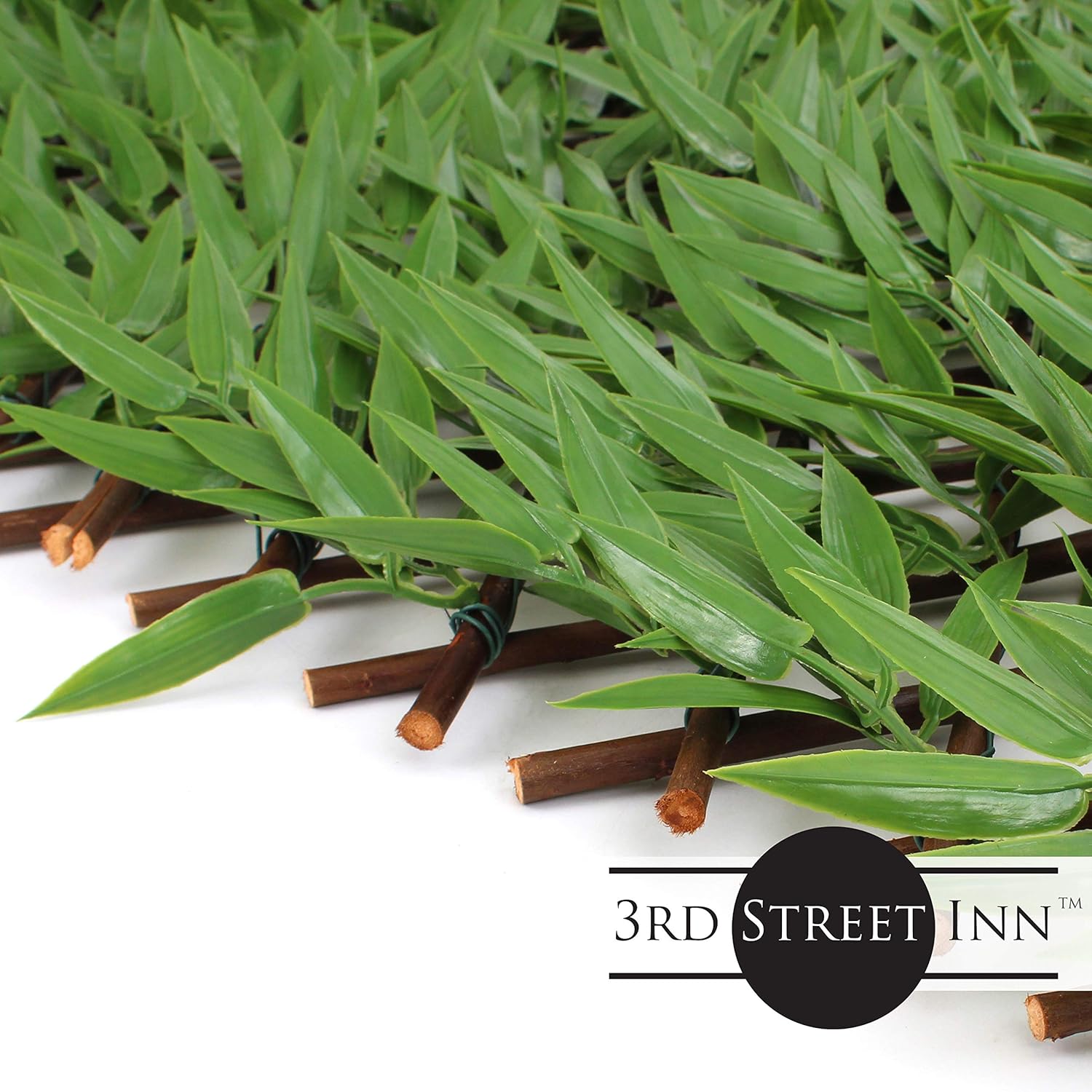 3rd Street Inn™ Leaf Trellis - Bamboo Greenery Panel - Boxwood and Ivy Privacy Fence Substitute - DIY Flexible Fencing (1, Bamboo)
