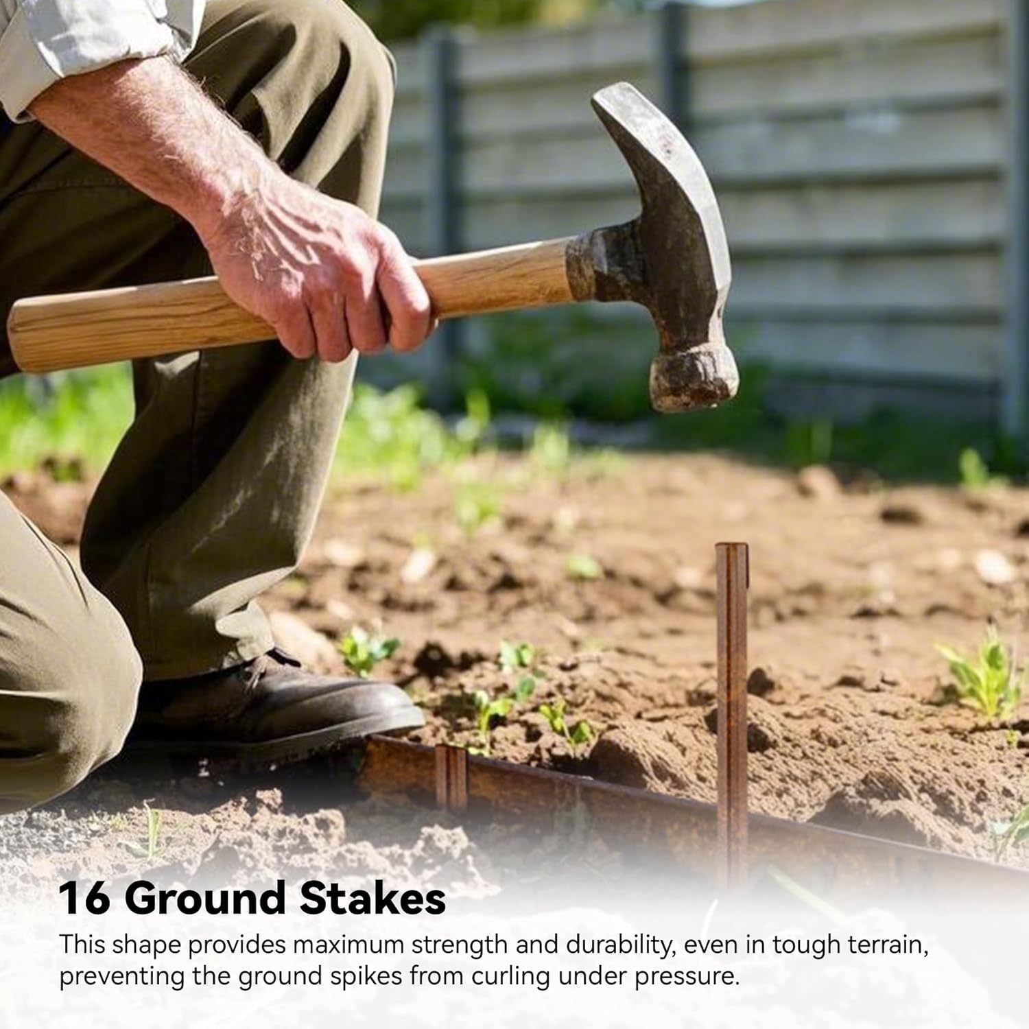 Worth Galvanized Steel Landscape Edging 10" x50' Metal Garden Edging Roll Flexible Bender Border with 16Pcs Stakes for Lawn, Flower Bed Edges, Rust-Like Color