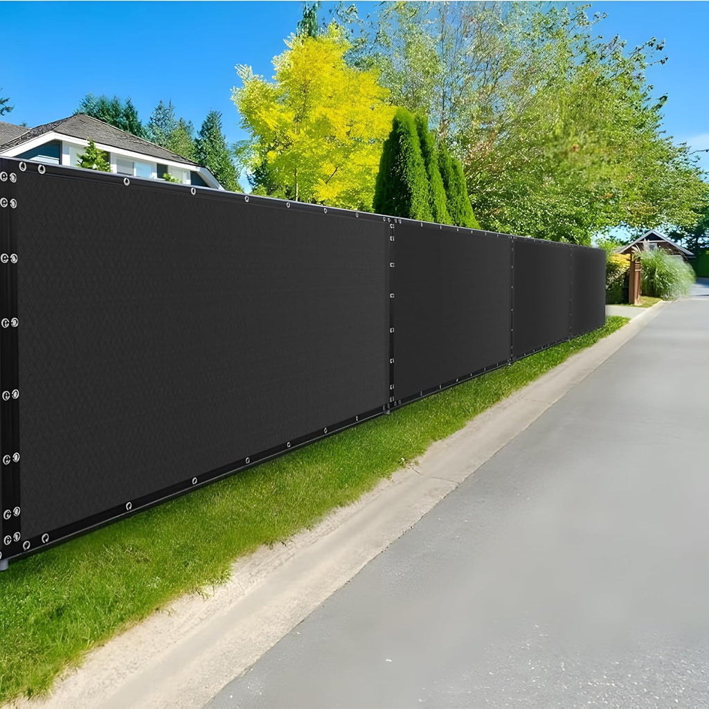 Xpose Safety Privacy Fence Screen 4’ x 50’ – Heavy Duty Black Mesh with 90% Visibility Block, UV Protection – Includes Cable Ties – for Garden, Yard, Nursery, Kennel, Dog Run, Greenhouse