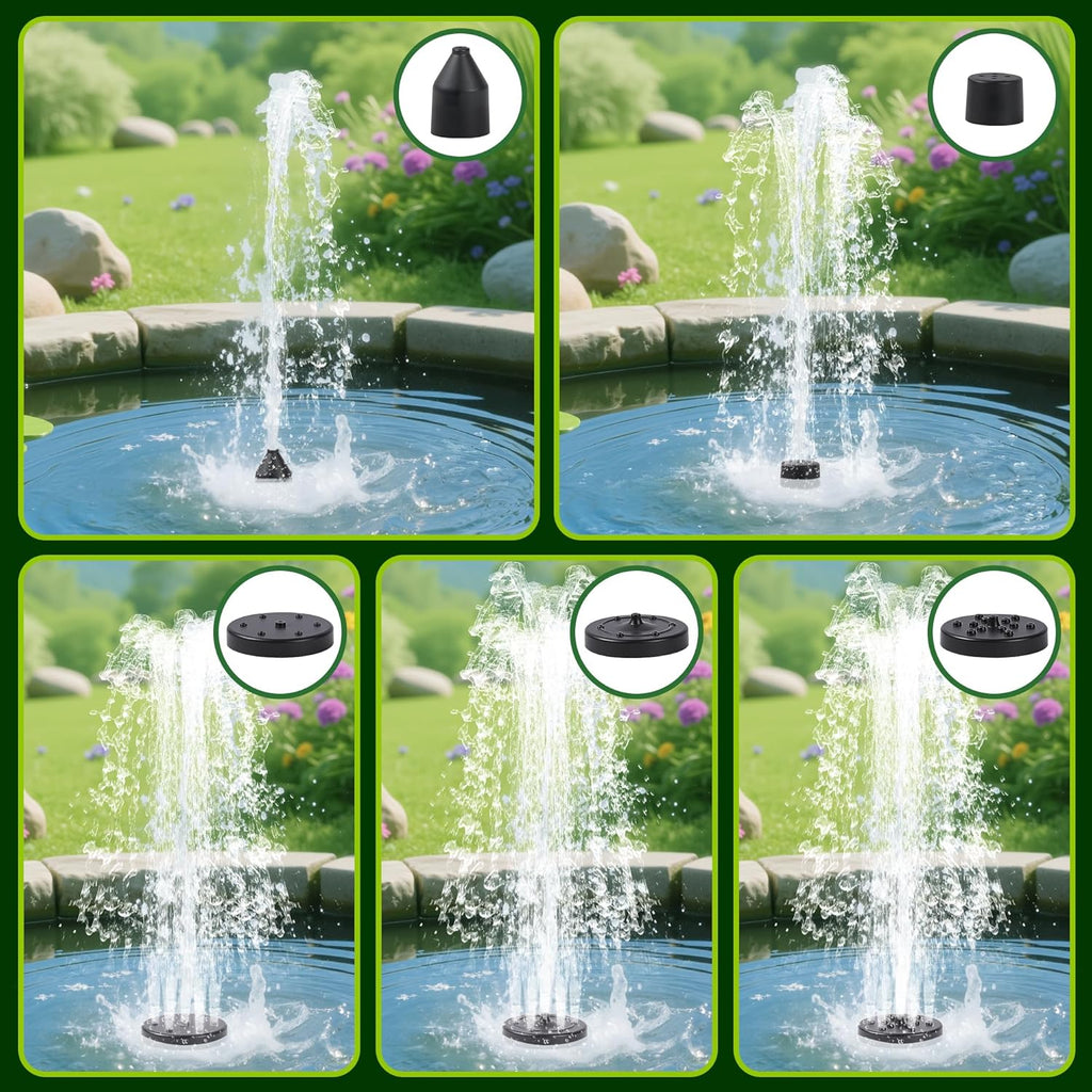 Solar Water Fountain for Bird Bath Solar Water Pump with Seperated Solar Panel 2.5w 5v Solar Powered Water Fountain for Small Pond Garden Water Feature Decoration