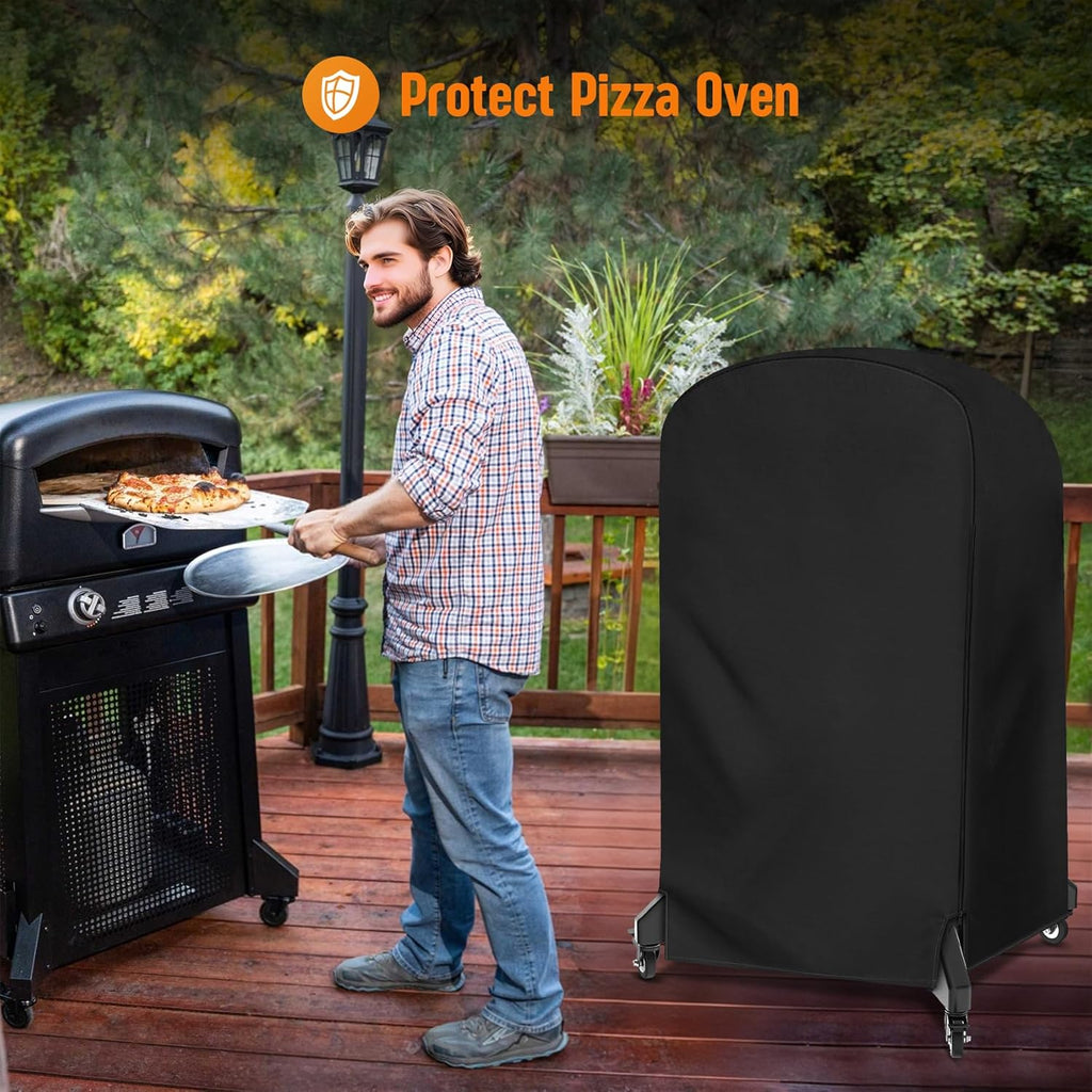Stanbroil Pizza Oven Cover Fit Blackstone Standing Pizza Oven Model 6825, Heavy Duty 600D Polyester Canvas Pizza Oven Cover Water Resistant