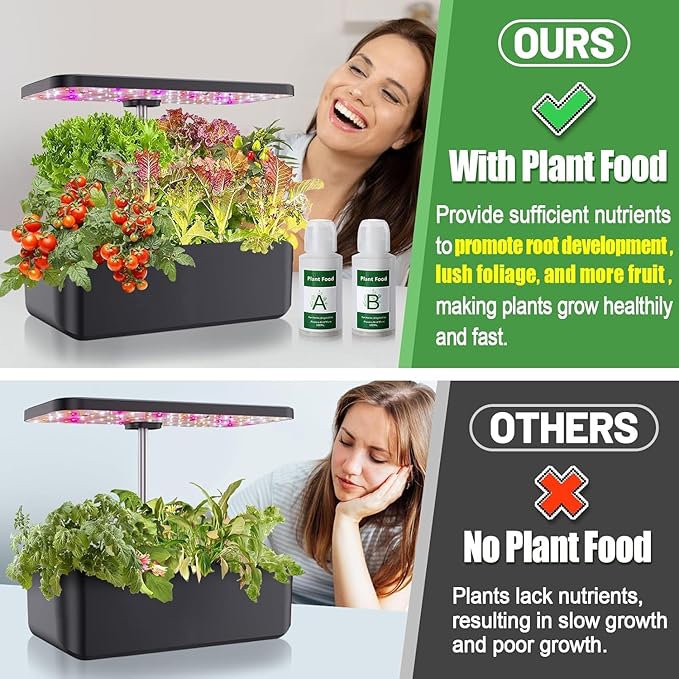 100pcs Hydroponic Grow Sponges for Aerogarden - Seed Sprout Pods Kit with Plant Food, Compatible with Most Indoor Hydroponics Plants Growing System