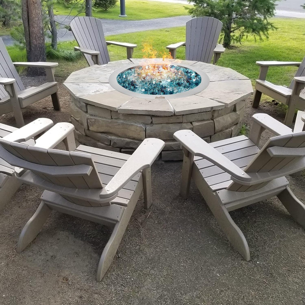 Stanbroil 13-Inch Drop-in Fire Pit Burner Pan, Round Fire Pit Insert for Propane & Natural Gas DIY Fire Table, Stainless Steel Firepit, BTU 88,000 Max