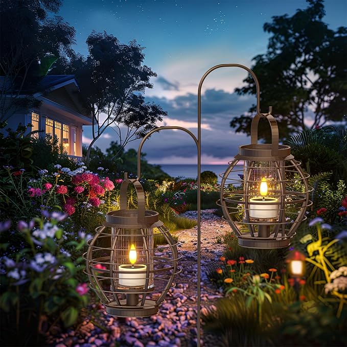 SoulBay Solar Tea Lights Outdoor Waterproof, 12 pcs 1.5" D x 2.1" Reusable Dusk to Dawn Flickering Small LED Tealight Candles, Flameless Votive Candle for Lanterns Patio Garden Camping Decor