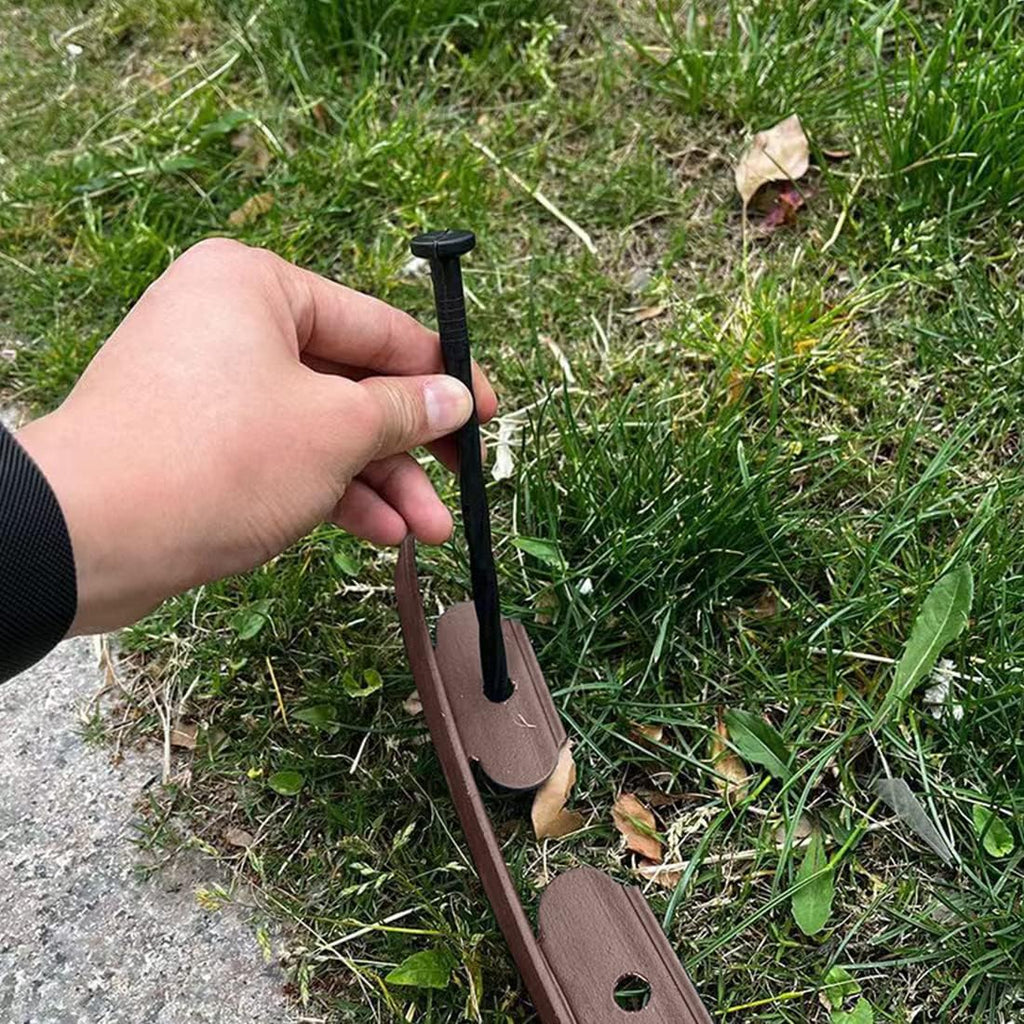 Landscape Edging 33ft,Garden Edging Borders[Extra Tall 4IN ] Flexible Lawn Edging Kit with 30pcs Spikes,Heavy Duty Landscaping Edge Mini Plastic Fence for Yard Grass Flower Bed -Brown