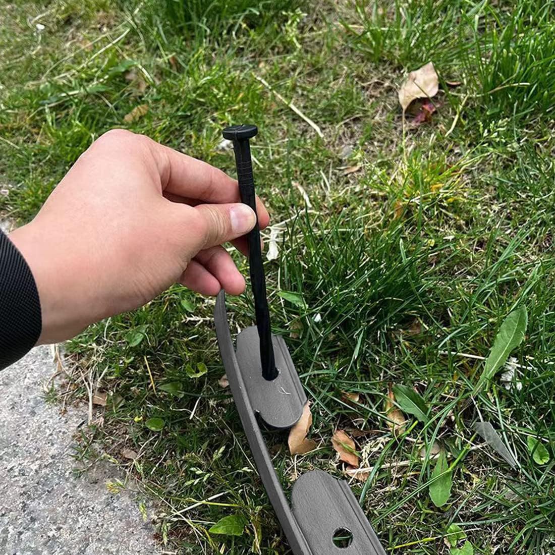 Landscape Edging 33ft,Garden Borders Edging [Extra Tall 4IN ] with 30pcs Spikes,Lawn Edging Kit Flexible Mini Plastic Fence for Grass Yard Flower Bed -Grey