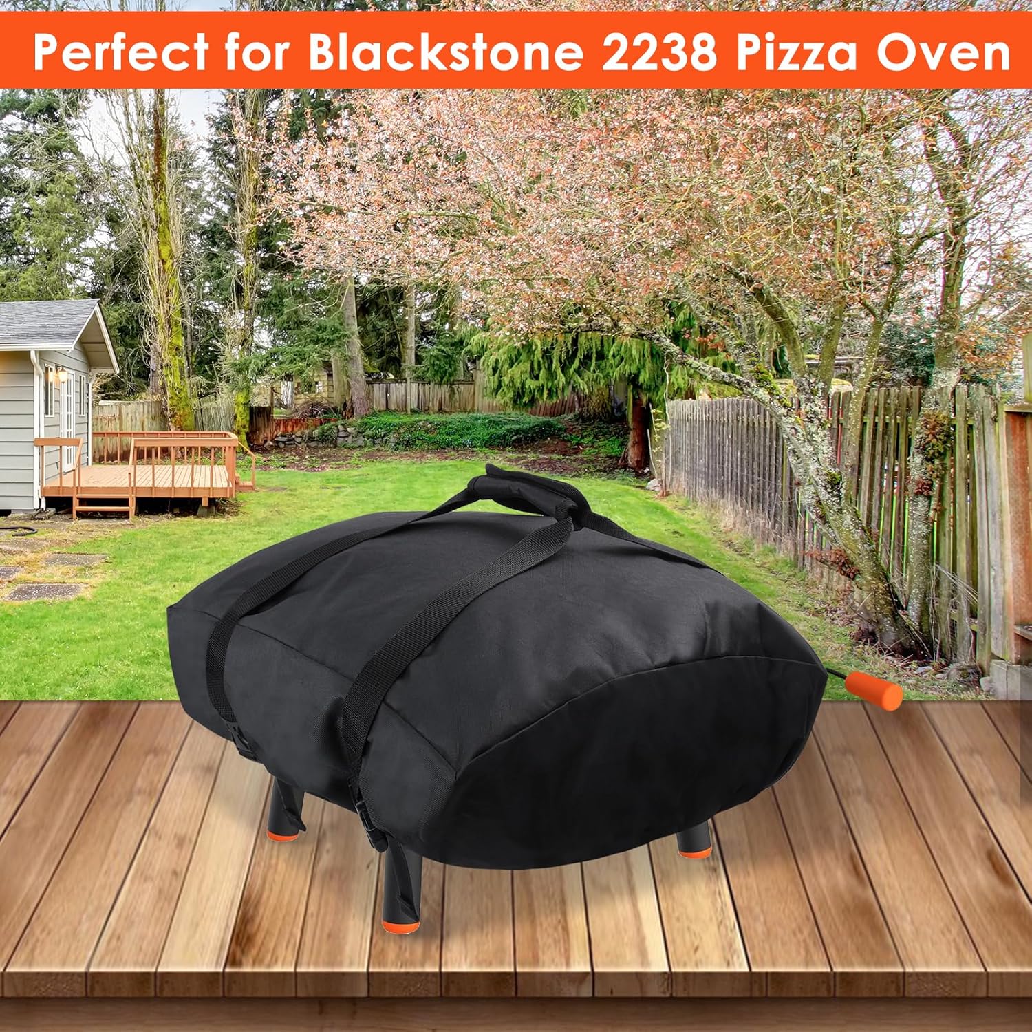 Pizza Oven Carry Case for Blackstone 2238 Leggero Tabletop Pizza Oven, 600D Waterproof Dustproof Blackstone 2238 Pizza Oven Cover/Carry Bag 2 in 1, Outdoor Oven Accessory