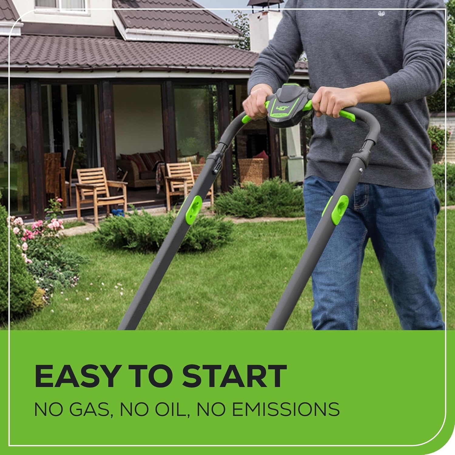 Greenworks 40V 25" Brushless Cordless (Self-Propelled) Lawn Mower (75+ Compatible Tools), (2) 4.0Ah Batteries and Dual Port Rapid Charger Included