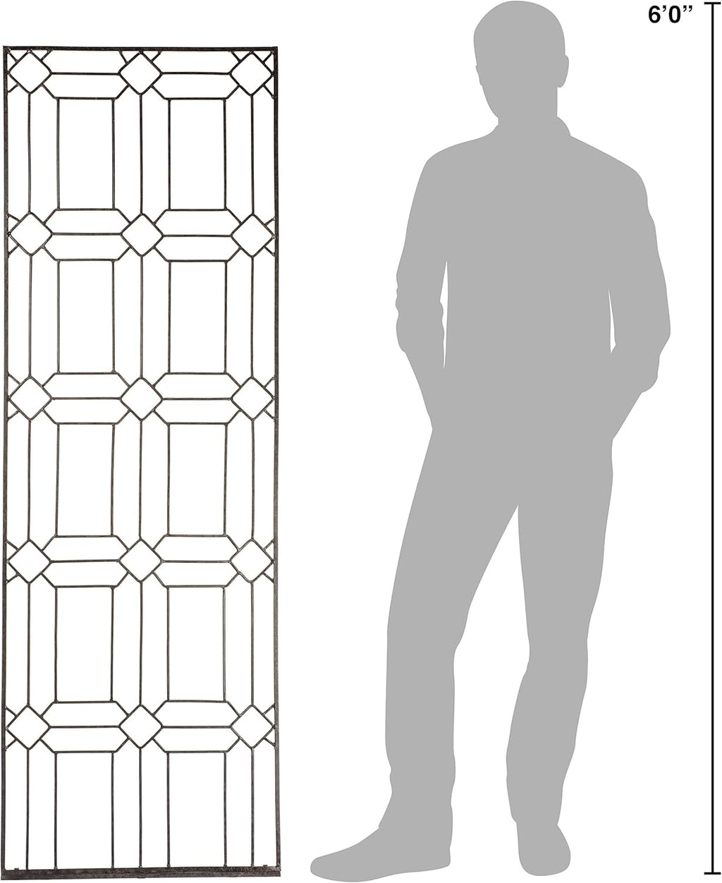 H Potter Garden Trellis for Climbing Plants Metal Outdoor Wall Decor or Flowers Roses Vine Ivy Clematis Large