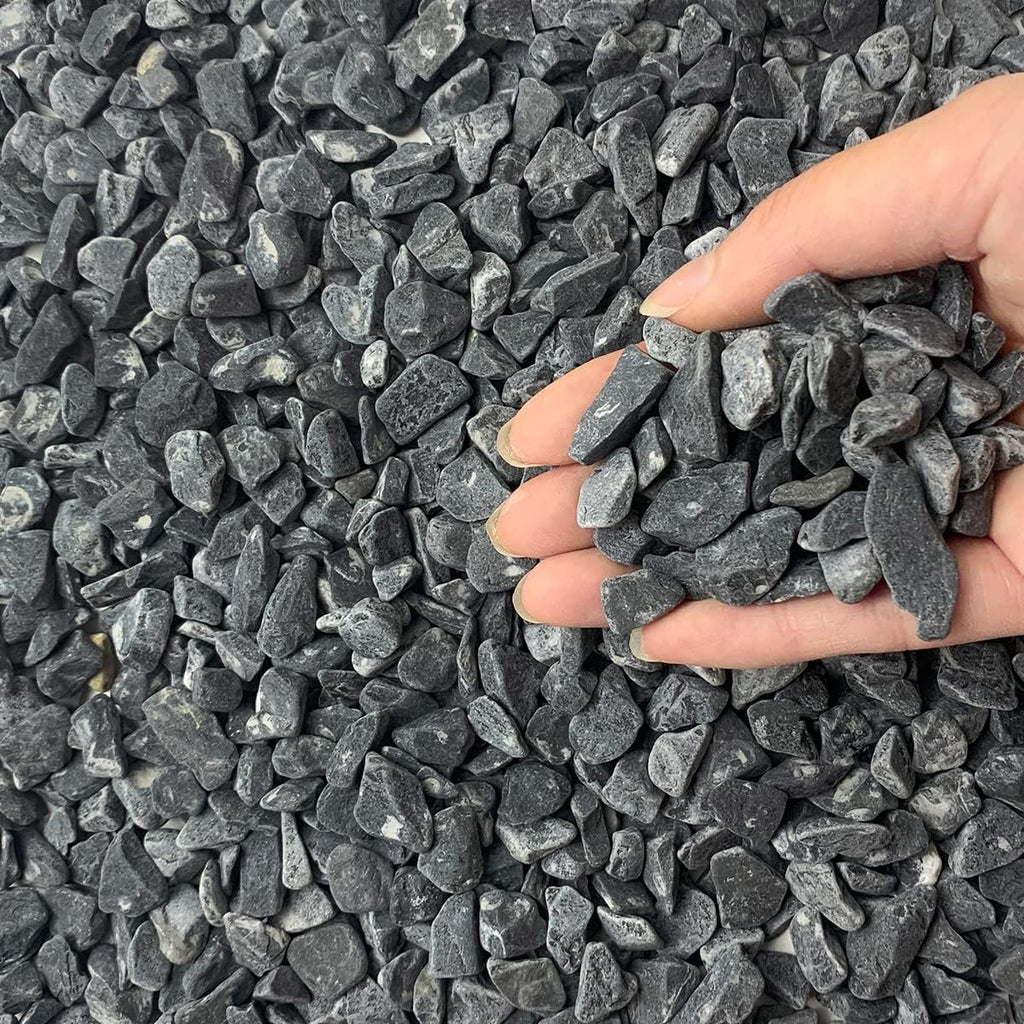 10LB Black Pea Gravel for Landscaping, 3/8 Inch Black Pebbles for Plants Cactus Succulent Fish Tank and Garden Black Stones