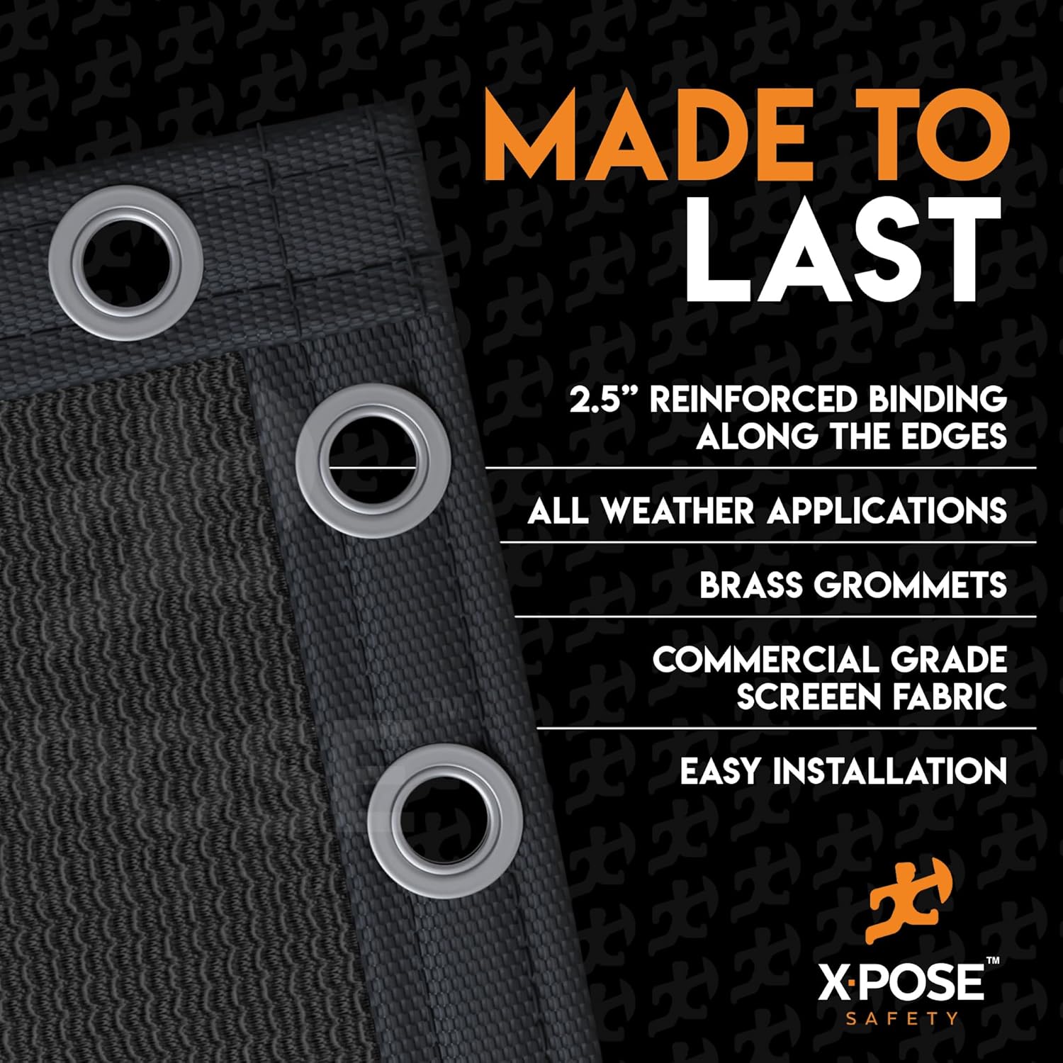 Xpose Safety Privacy Fence Screen 4’ x 50’ – Heavy Duty Black Mesh with 90% Visibility Block, UV Protection – Includes Cable Ties – for Garden, Yard, Nursery, Kennel, Dog Run, Greenhouse