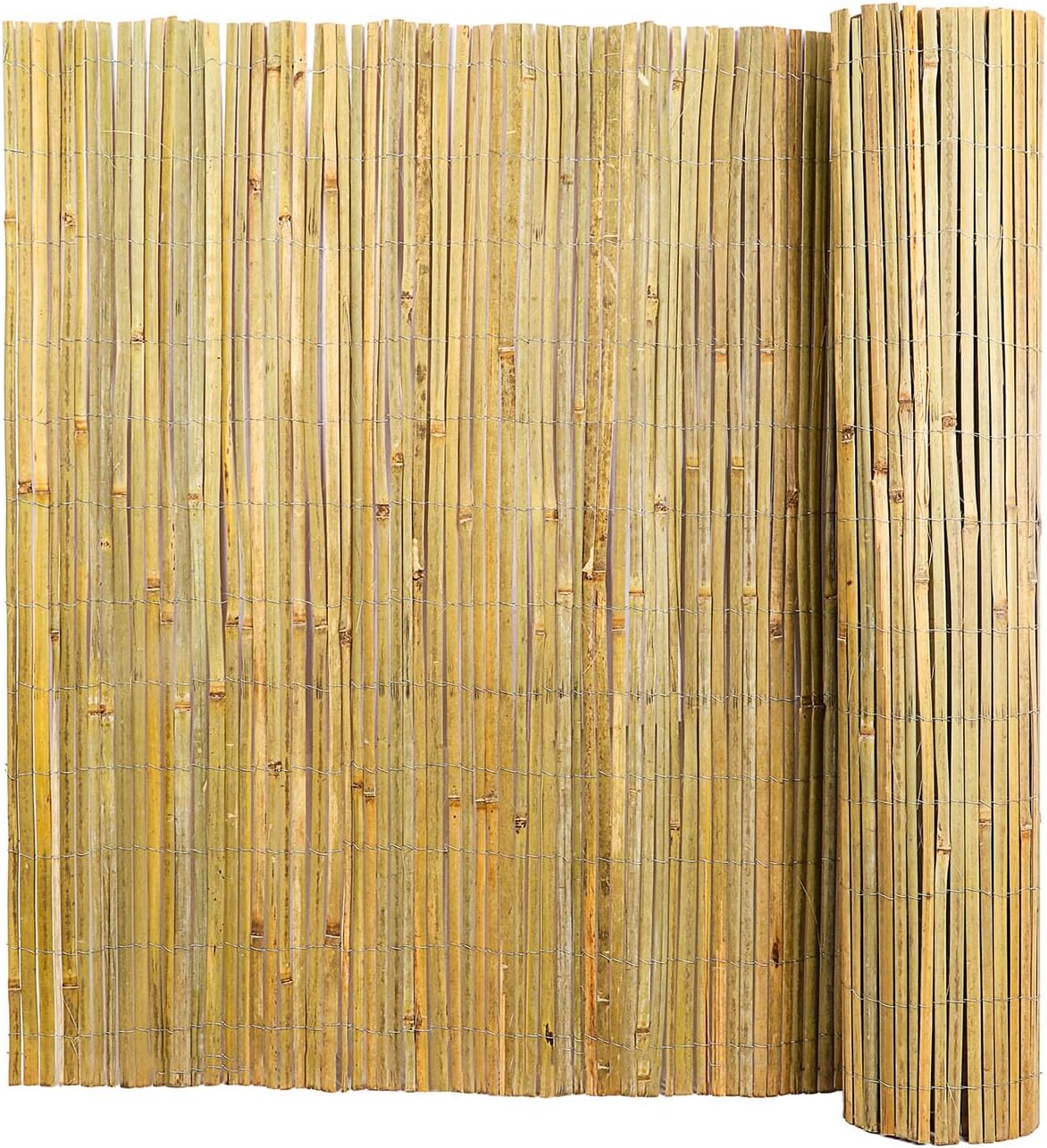 Natural Bamboo Slat Screening,4FT x 13FT Bamboo Fence Panel for Garden Privacy Fence Screen for Indoor or Outdoor(1.2m*4m Approx)