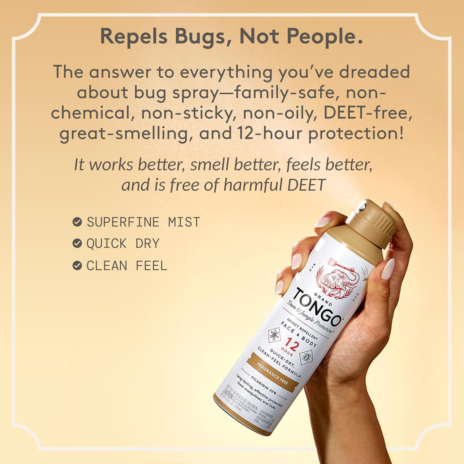 DEET-Free Insect Repellent, The 12 Hour Protection, DEET Alternative – Fragrance Free