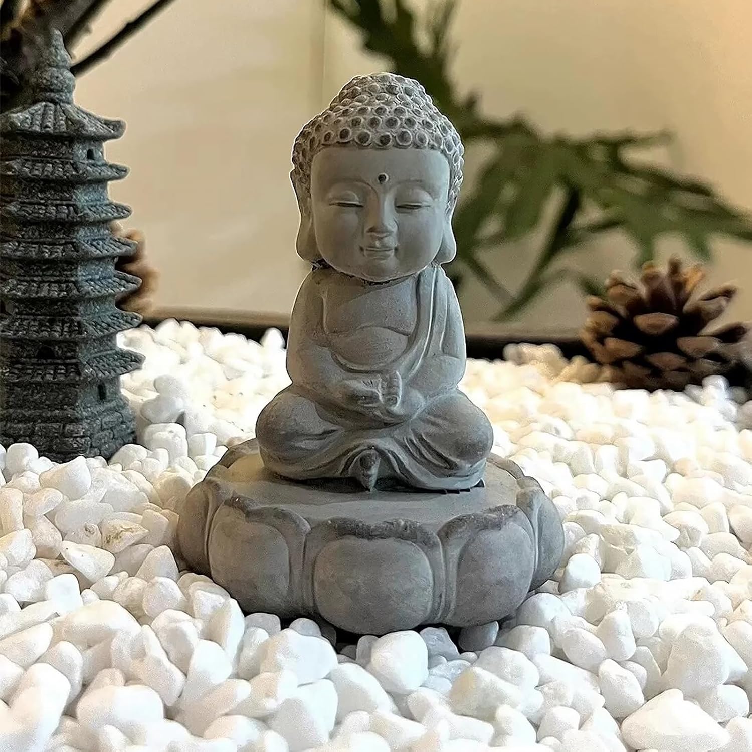 10 lbs White River Rocks for Garden, 0.5-1 Inch Pebbles for Indoor Plants, Decorative Stones for Landscaping, Succulent, Vases, Aquariums and Zen Garden