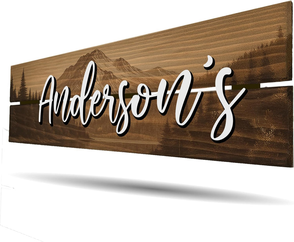 Personalized Custom Wood Name Sign for Home, Office, Nursery, Wedding, Babby Shower, Modern Rustic, Plywood, Small