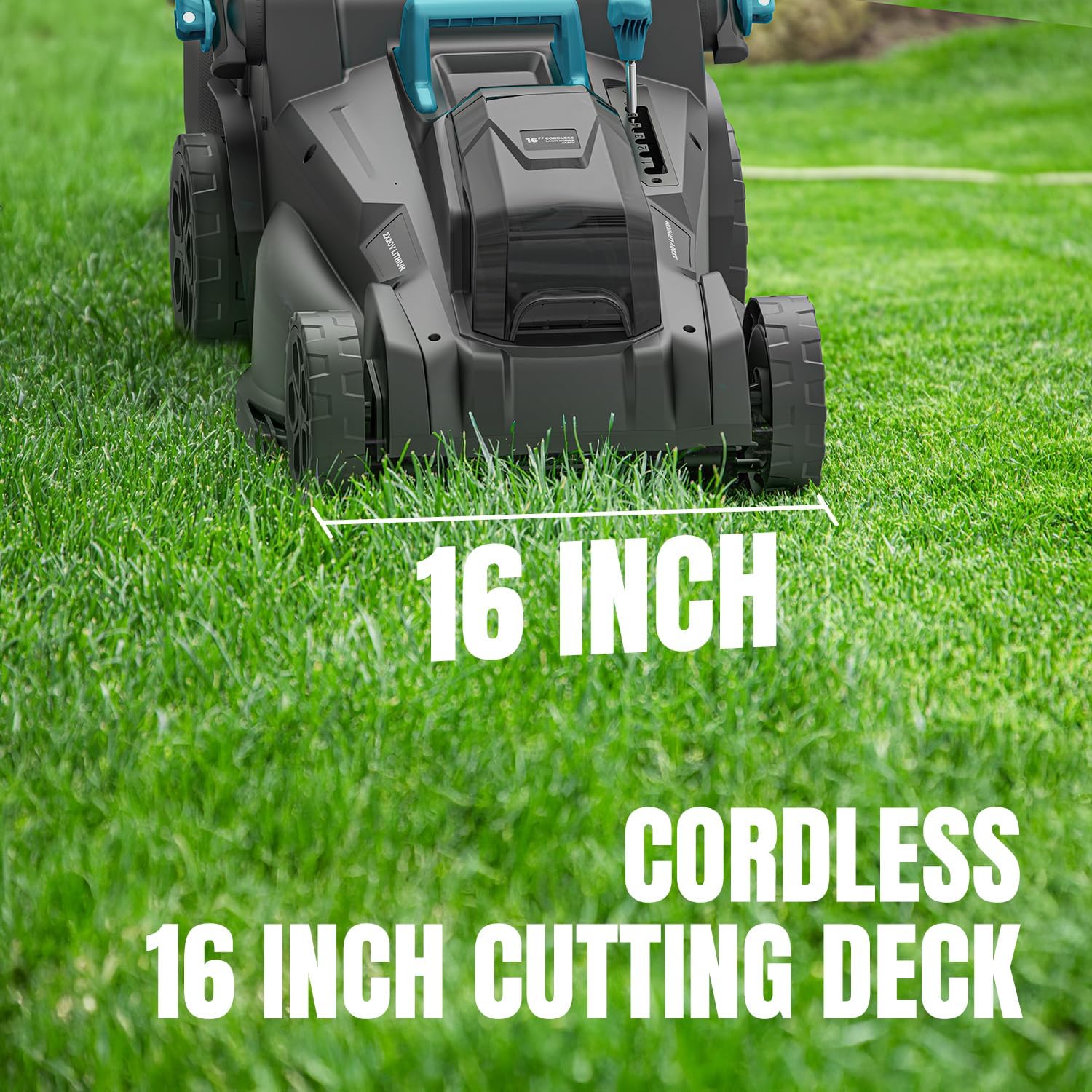 Electric Lawn Mower Cordless, 2x20V 16 inch Push Lawn Mower with 6-Position Cutting Height Adjustment, 2x4.0Ah Battery & Dual Charger Included
