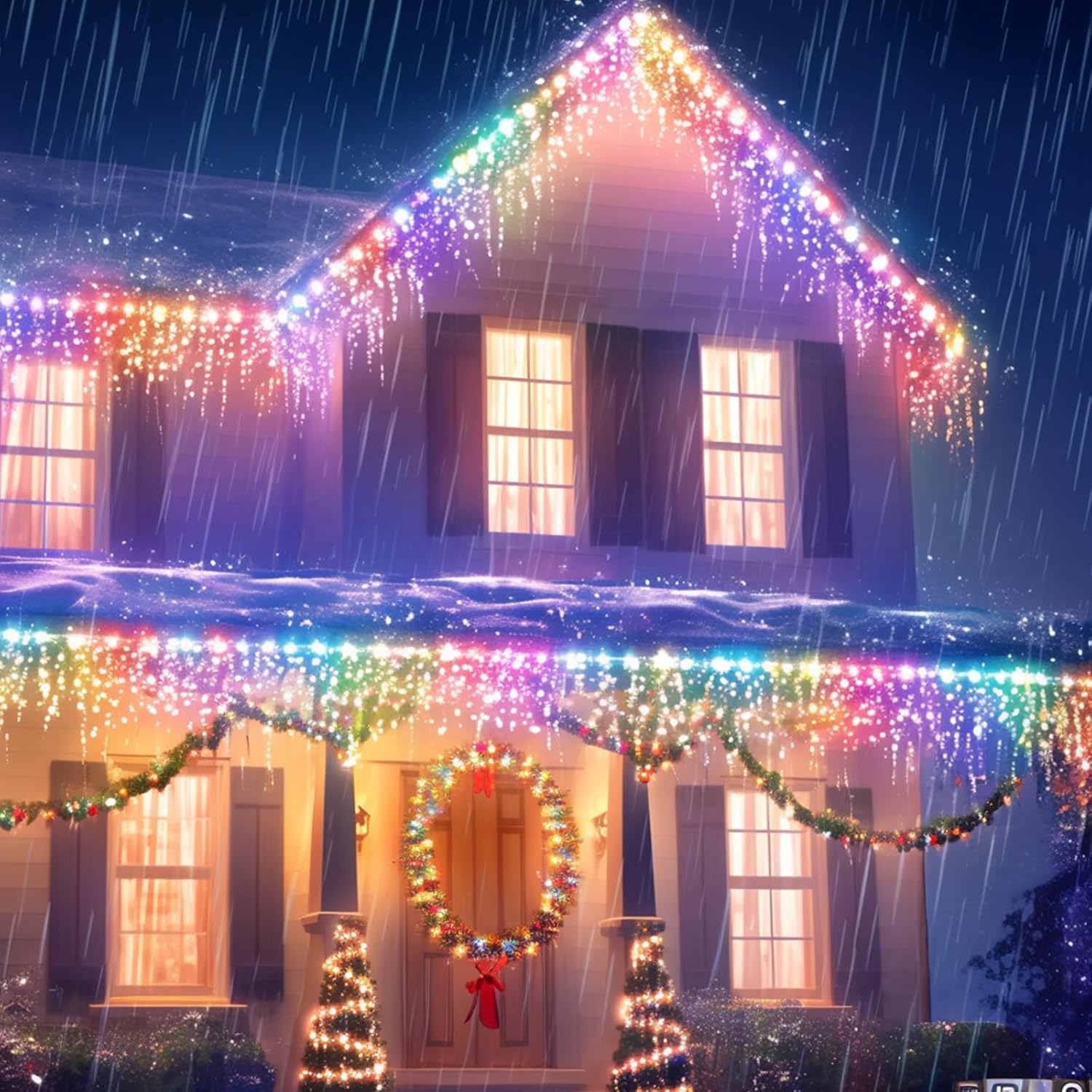 Solar String Lights Solar Christmas Lights 200 LED 72 Ft 8 Mode Outdoor String Lights Waterproof for Garden Party Patio Home Wedding Lawn Christmas Halloween Tree Decorations (Multi Color)