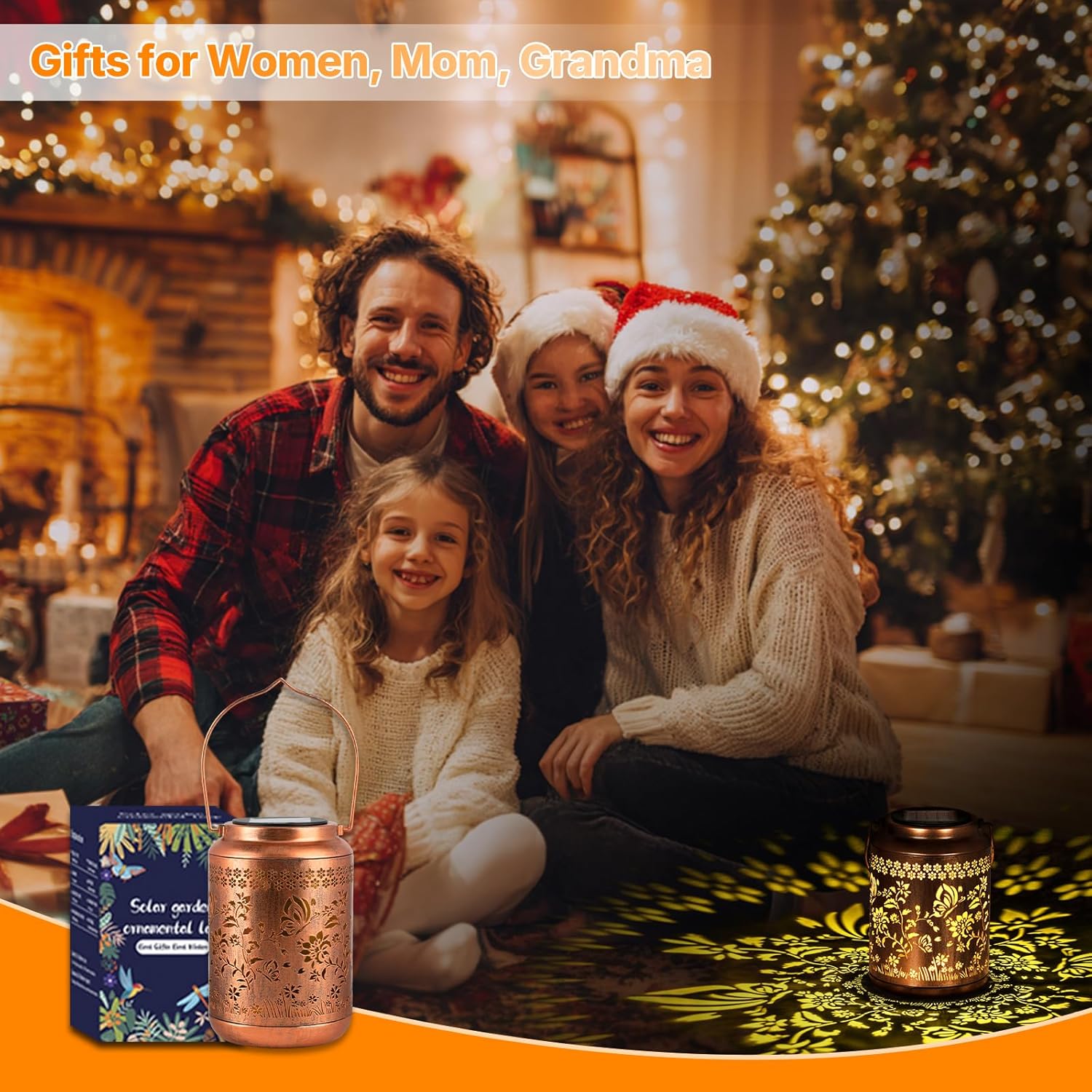 Solar Lanterns Outdoor Waterproof, Butterfly Garden Decor for Yard Porch Lawn Patio Pathway, Hanging Solar Lights Birthday Gifts for Women Mom Grandma Sister Friend