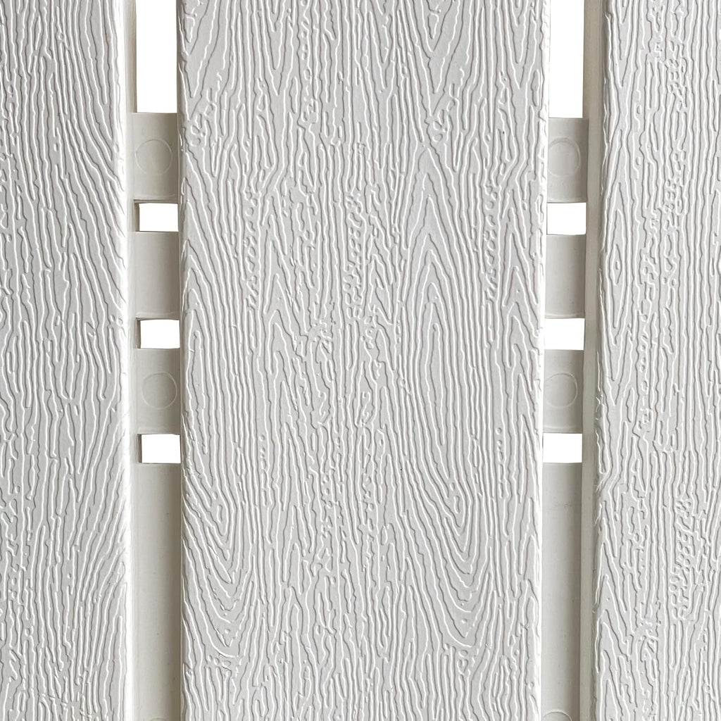 Garden Edging Border Kit 6.7 in Tall Decorative Double-Sided Wood-Look Fence Garden Border, Flower Bed Edging with 20 Anchoring Spikes, 9.3 Foot Kit (White)