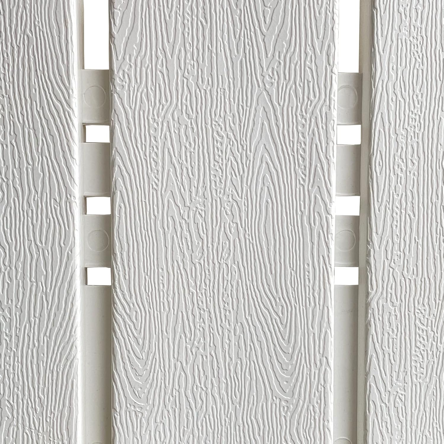 Garden Edging Border Kit 6.7 in Tall Decorative Double-Sided Wood-Look Fence Garden Border, Flower Bed Edging with 20 Anchoring Spikes, 9.3 Foot Kit (White)