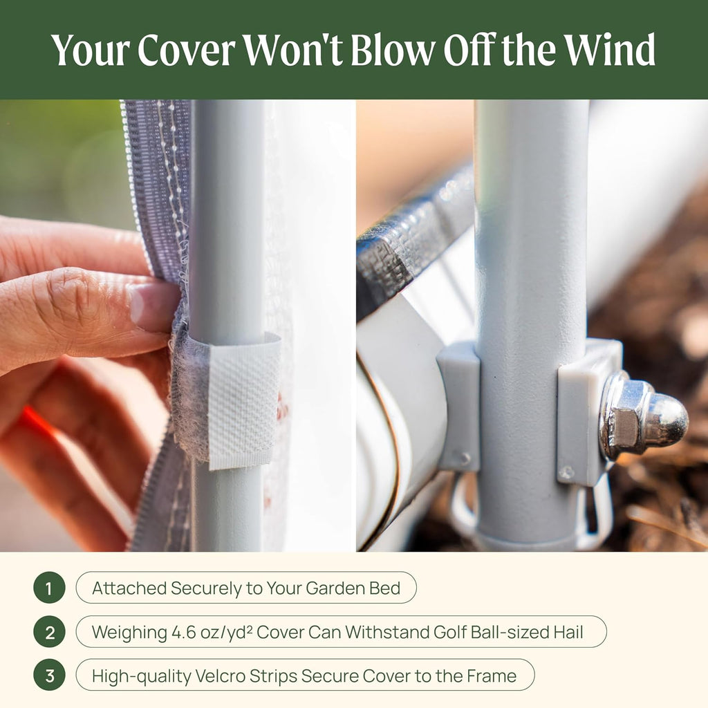 Vego garden Cover System for 2.0' x 2.0' (Round) Herb Garden Bed Twin Pack