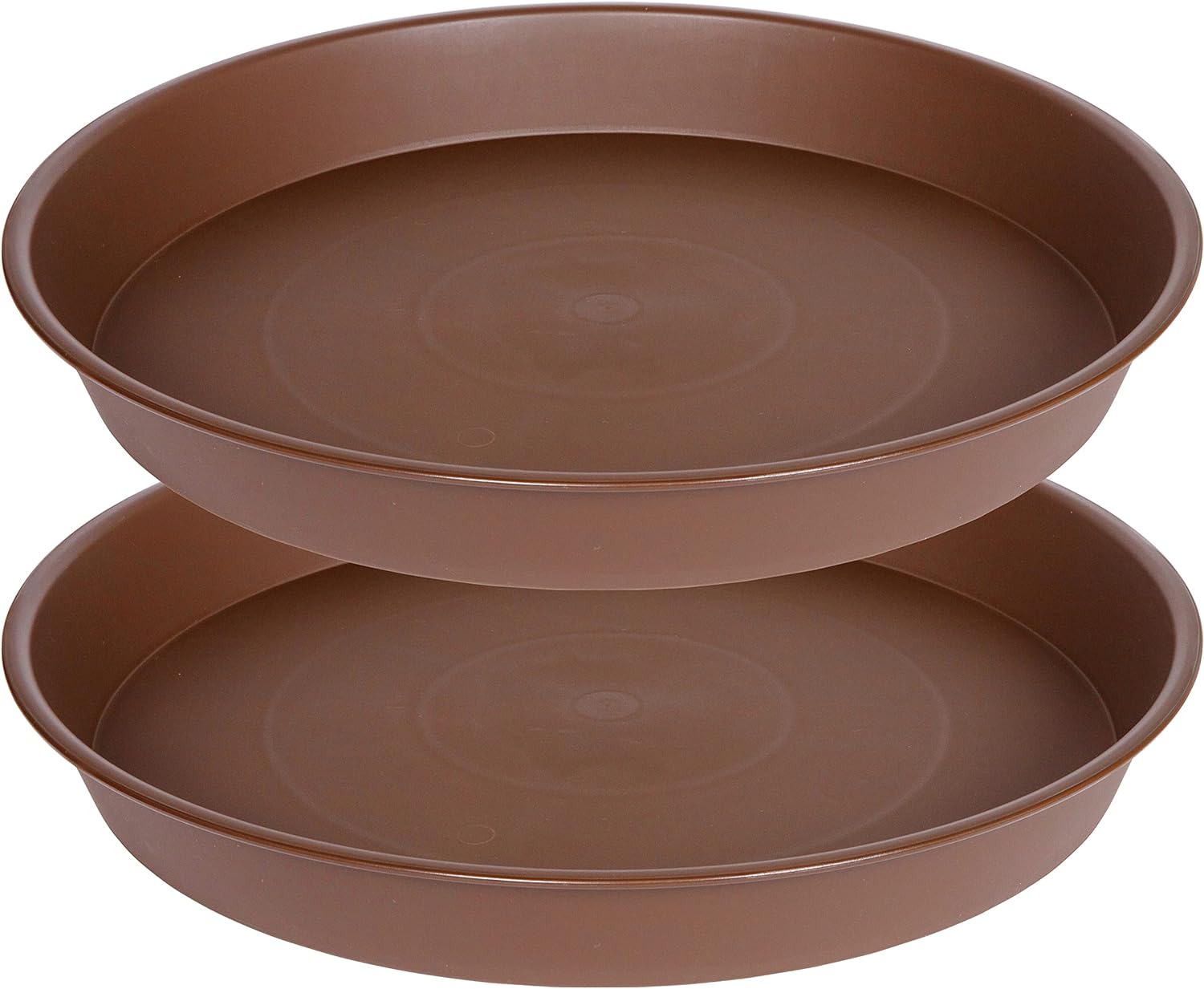 2 Pack of Plant Saucer 19", 2.3" Depth, 18 19 inch Plant Tray Saucer, Plant Dish for The Garden, Large Plant Saucer (19", Chocolate)