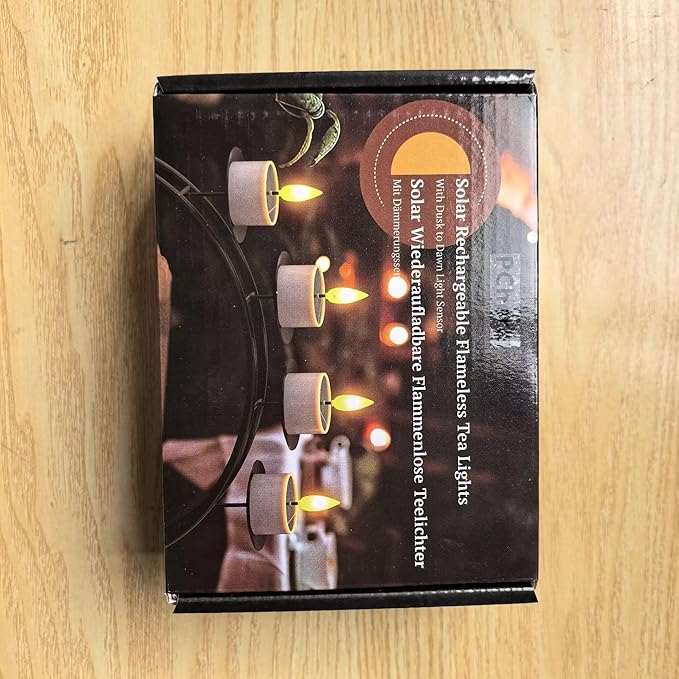 PChero 12 Pack Solar Tea Lights Outdoor Waterproof, Small Solar Lights with Dusk to Dawn Sensor, LED Tealight Candles for Lantern Garden Camping Outside Patio Home Decor,1.5" x 2.1"