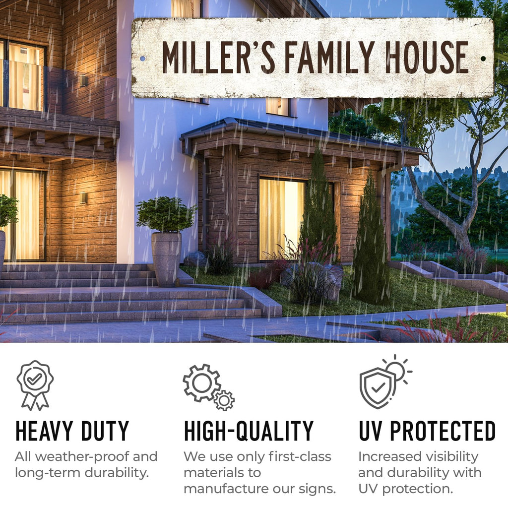 Rustic Custom Sign, Personalized Metal Signs, Gift for Him Men Dad, Man Cave, Indoor and Outdoor Use, 4x18 Inches, ACM, Fade Resistant, Made in the USA