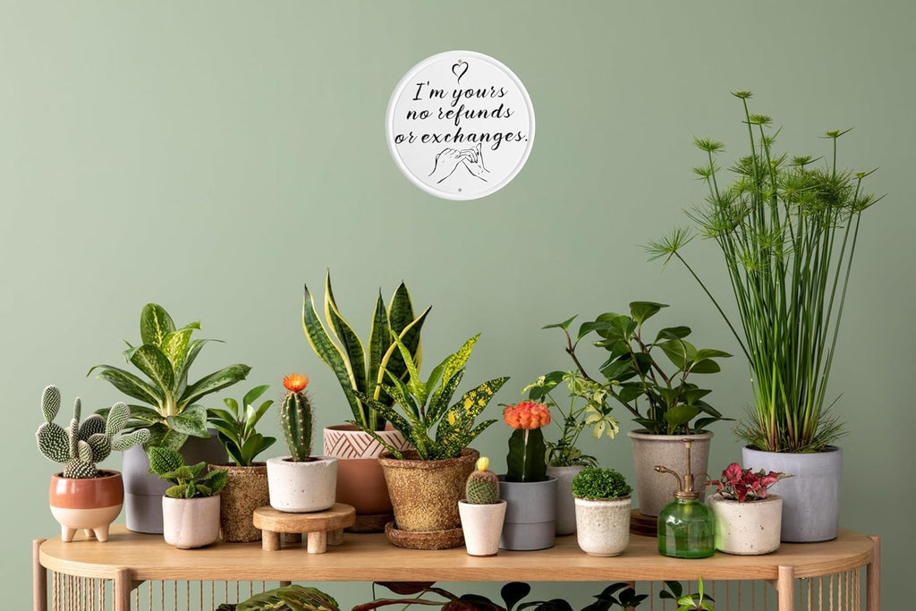 I'm Yours No Refunds or Exchanges Metal Tin Sign 8x8 In for Couples Birthdays Valentine'S Day and More Create Lasting Love Memories Unique Gift Idea Romantic Gift Playful Quote