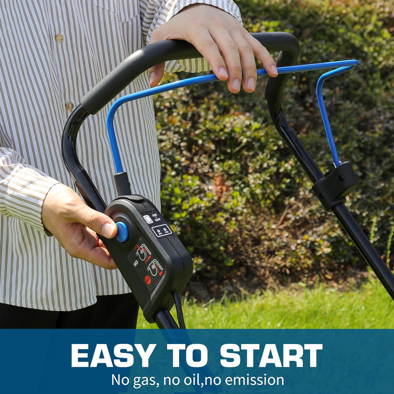 ROYAL GARDEN Electric 40V 17 Inch Cordless Lawn Mower Walk Behind Brushless Push Mower 6-Height Adjust Portable & Lightweight 2 x 20V Batteries and Charger Lawn Mowers Suitable for Garden Small Yards