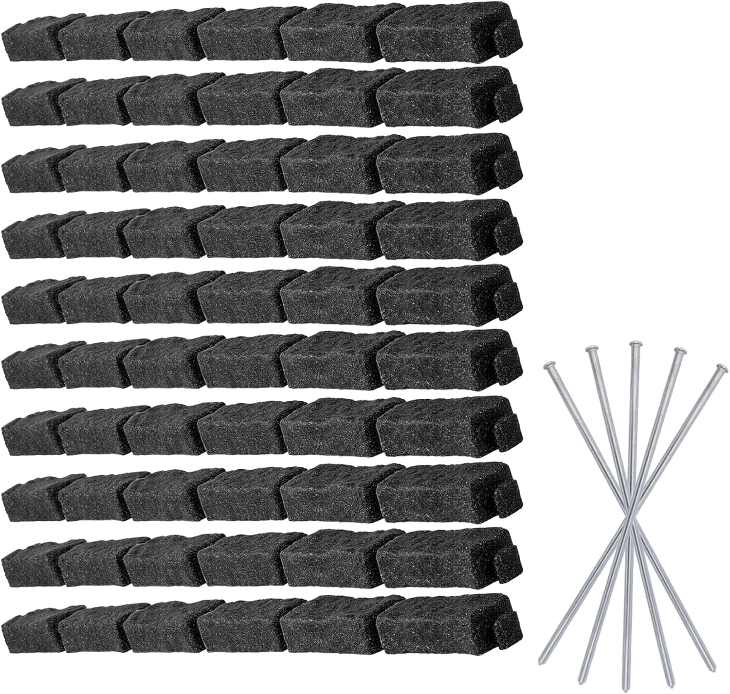 Beuta Landscape Edging | Garden Edging Border | Faux Stone Bricks for Lawn edging, Flower beds, Pathways & Yard Edging– 10 Packs | Each Section Has 6 Bricks 48"L x 4"W x 2.25"H | 30 Spikes |Charcoal