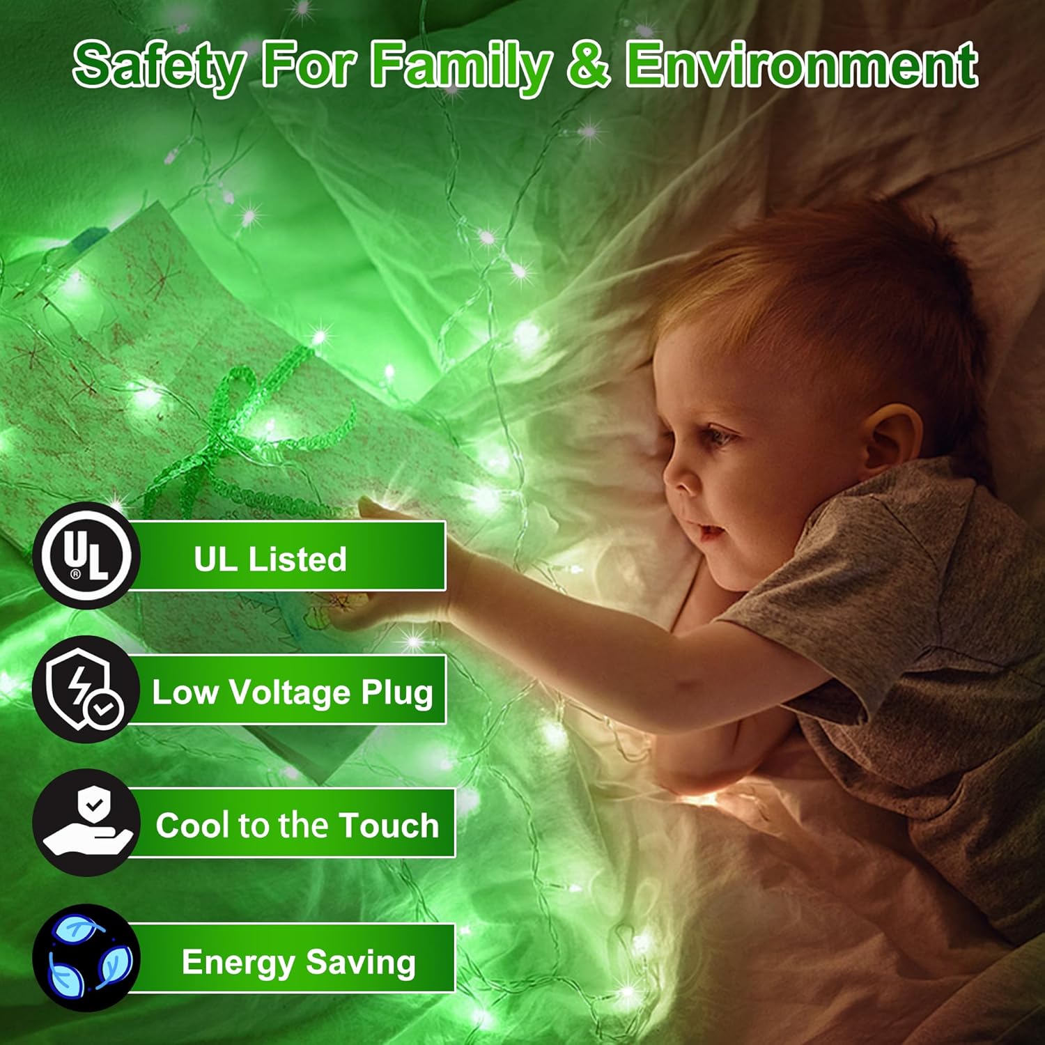 1500LED Christmas Lights Outdoor Use, 470ft 12 Modes Green LED String Lights with Timer Dimmable, Waterproof Christmas Tree Lights for Xmas Patio Yard Fence Balcony Garden Party Decor Green