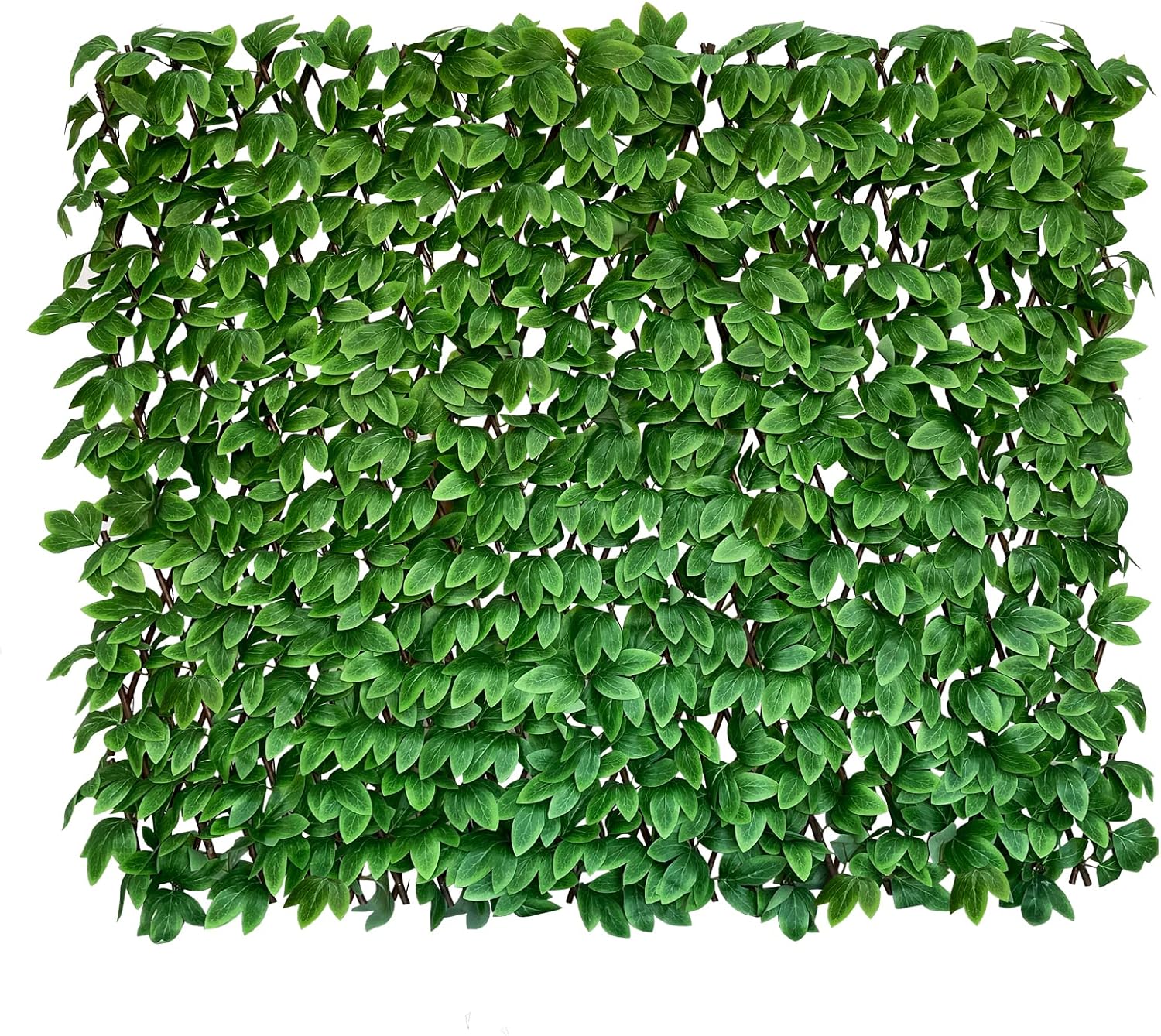 Expandable Fence Privacy Screen for Balcony Patio Outdoor,Decorative Faux Ivy Fencing Panel,Artificial Hedges (Single Sided Leaves) (1, Peony Leaf)