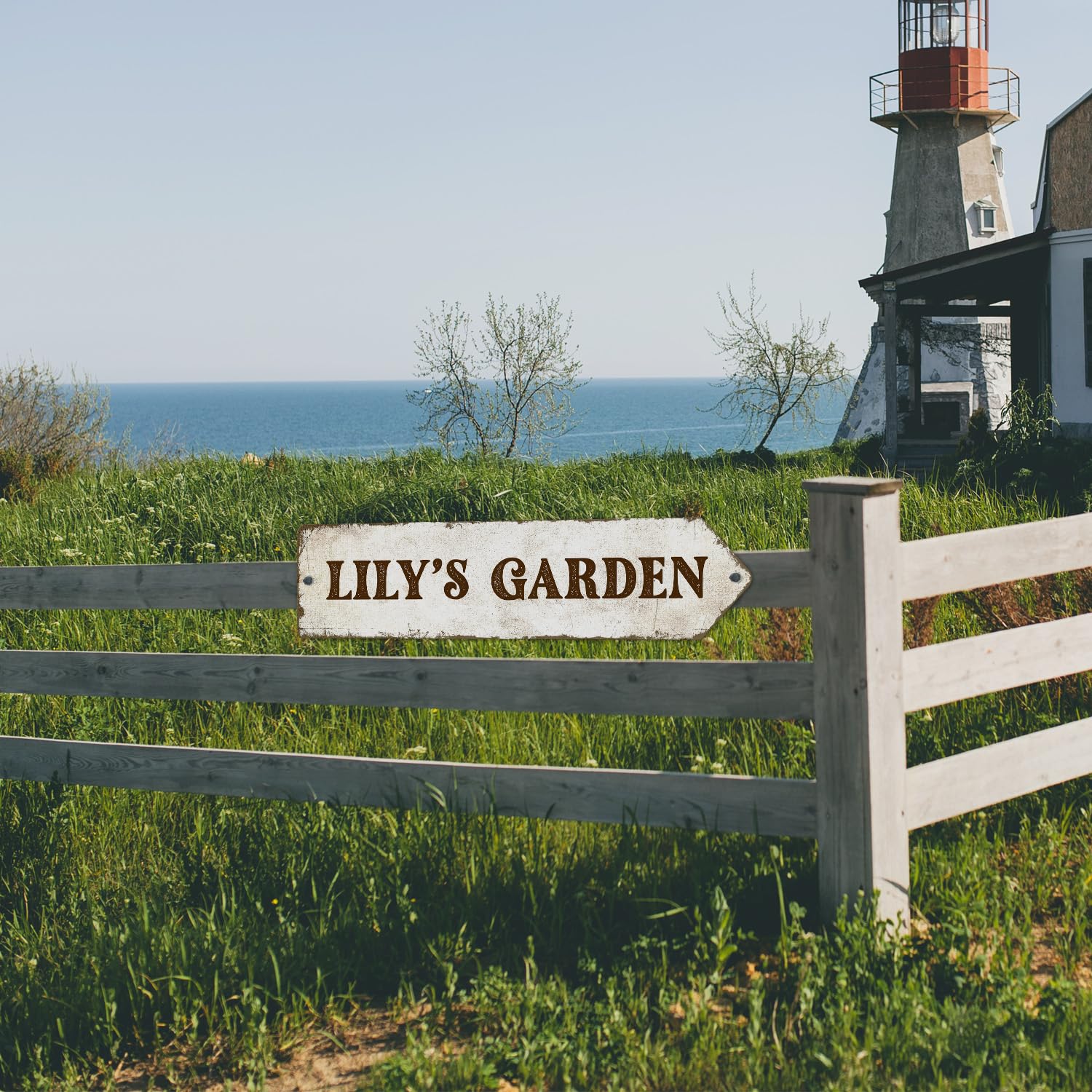 Rustic Custom Sign, Personalized Right Directional Metal Composite Street Sign for Indoor and Outdoor Use 6x24 Inches, ACM Made in the USA