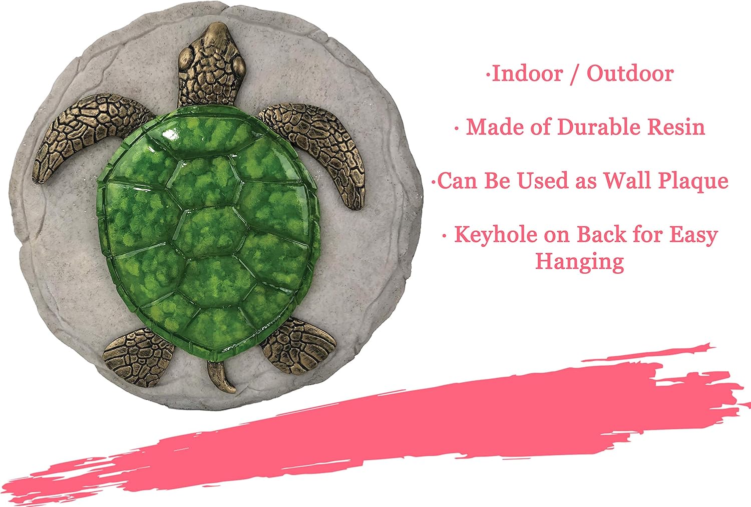Spoontiques -Garden Décor - Turtle Stepping Stone - Decorative Stone for Garden
