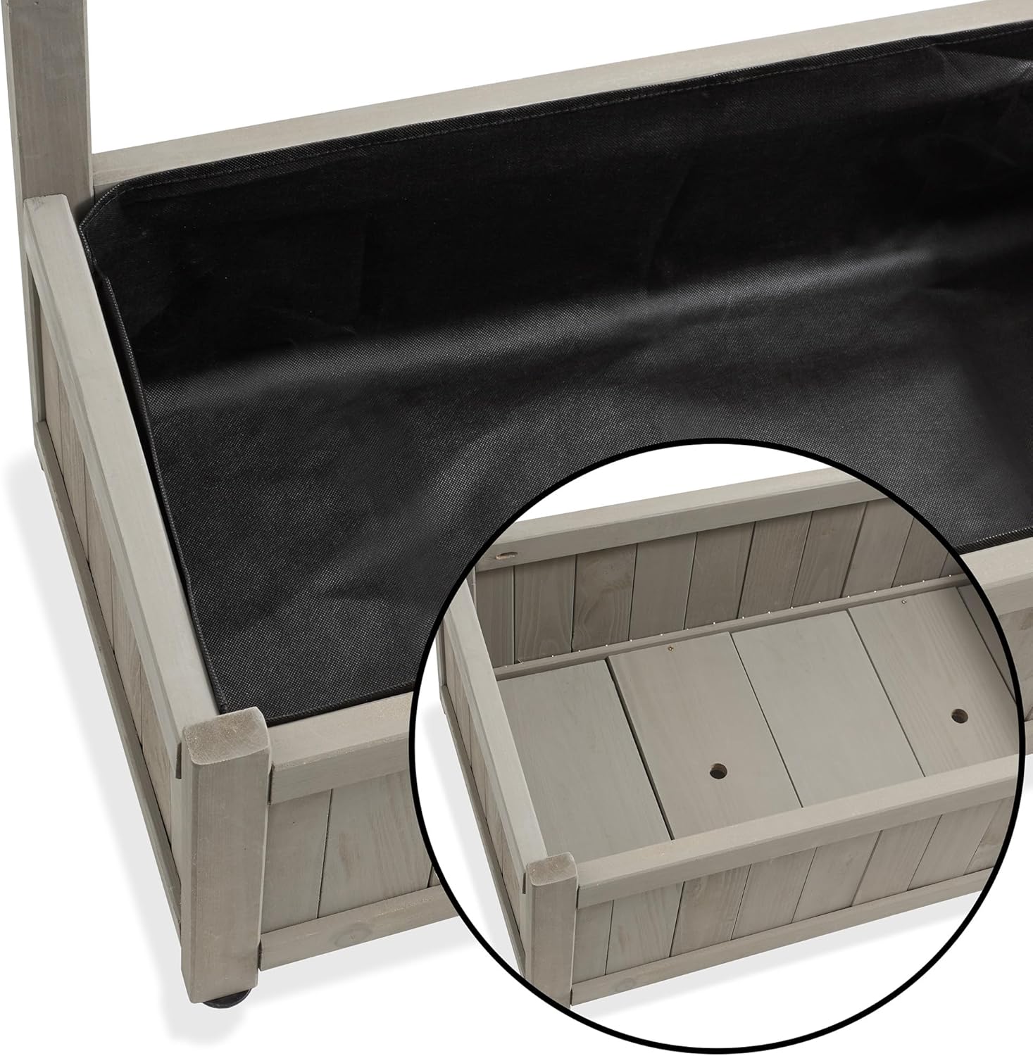 Casafield Set of Two Wooden Climbing Planter Boxes - Raised Garden Beds with Trellis Plant Stand for Outdoor