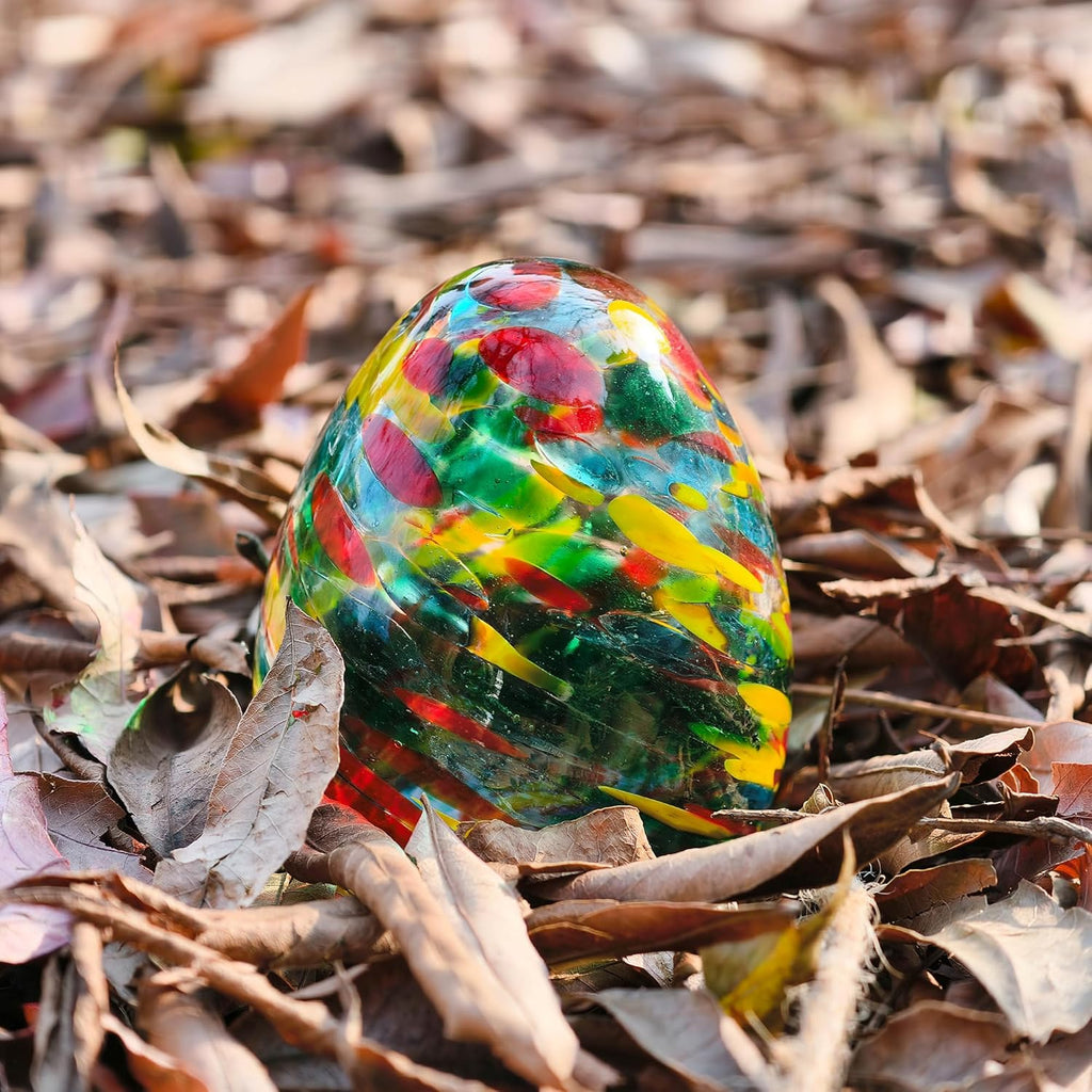 6pcs Hanging Garden Gazing Ball Hand-Blown Glass Witch Ball for Outdoor Patio Décor Hanging Friendship Balls Collectible Figurine Glass Eggs